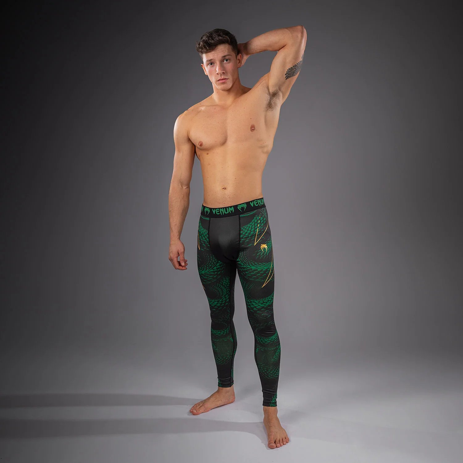 Venum Matupa Spats - Black/Green/Gold - Image 6