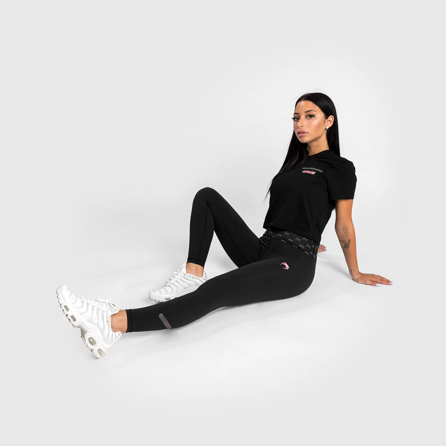 Venum Monogram 7/8 Leggings - Black/Pink Gold - Image 3