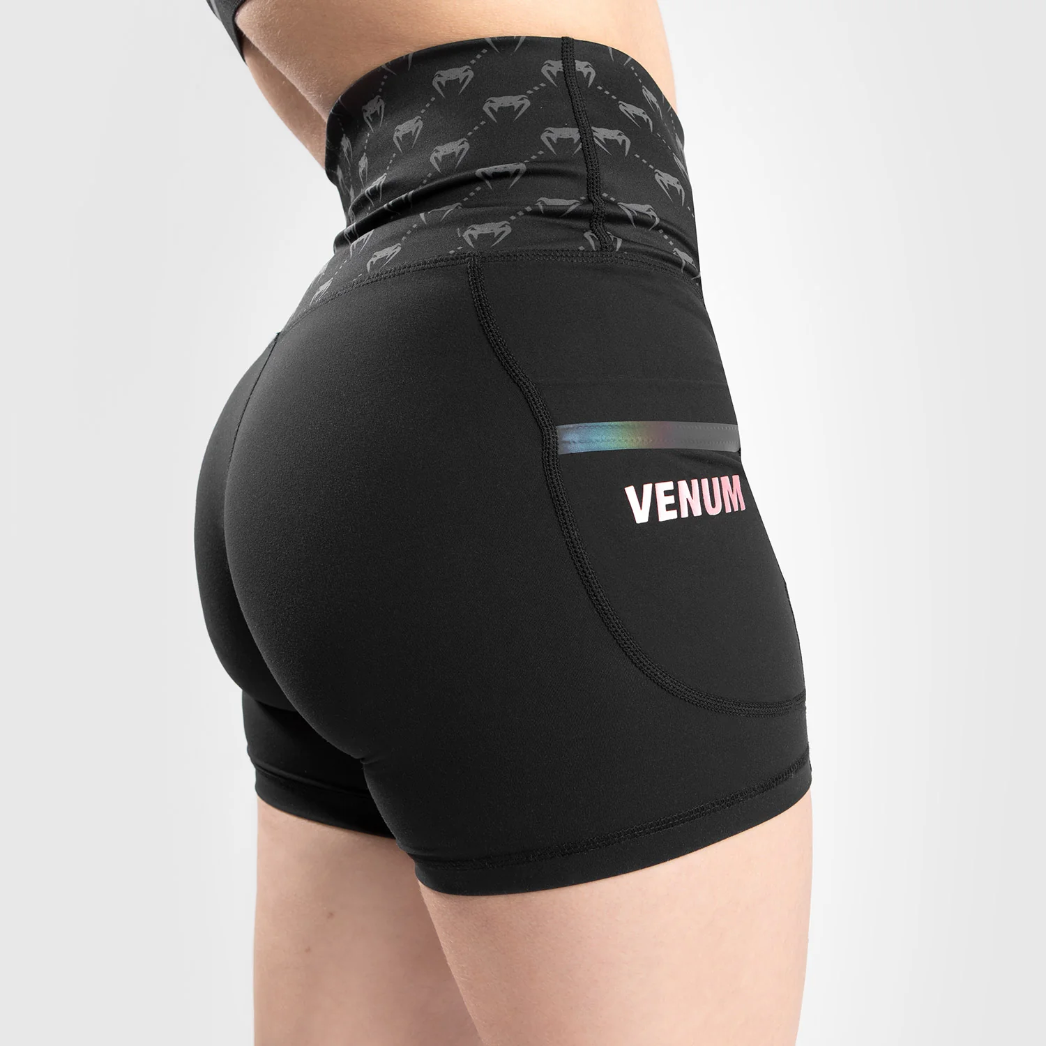 Venum Monogram Compression Shorts - For Women - Black/Pink Gold - Image 4
