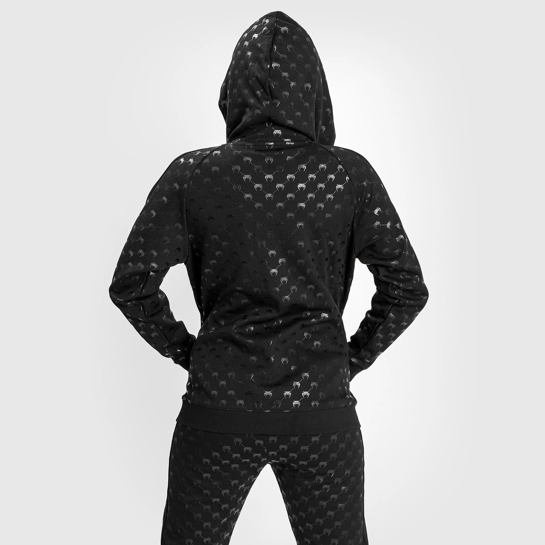 Venum Monogram Hoodie - Black/Pink Gold - Image 3