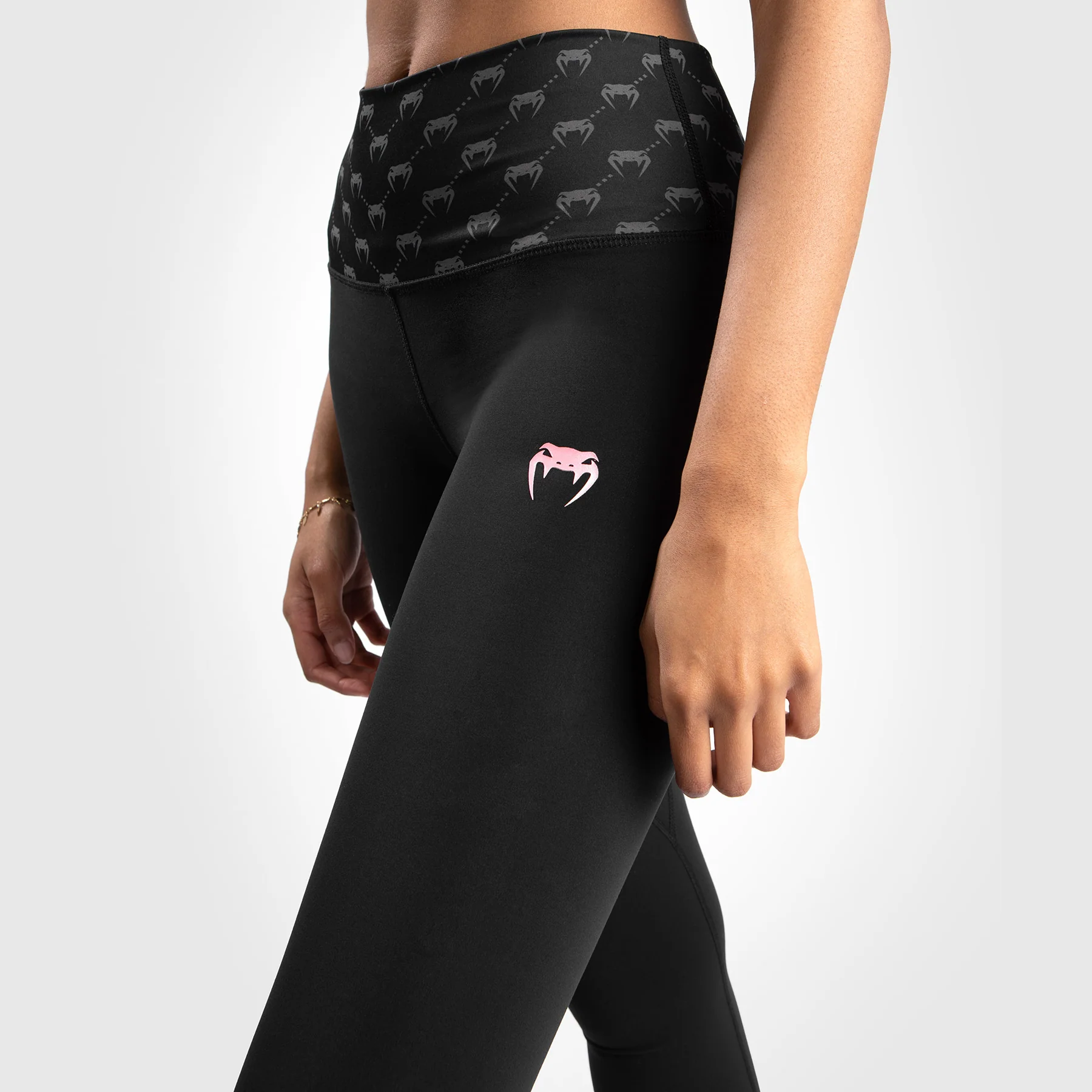 Venum Monogram Leggings - Black/Pink Gold - Image 4