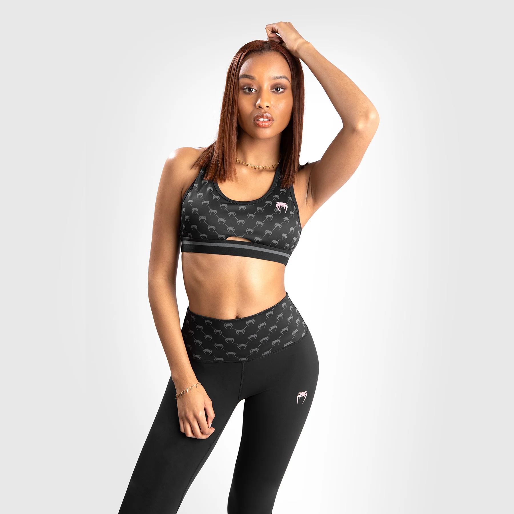 Venum Monogram Leggings - Black/Pink Gold - Image 7