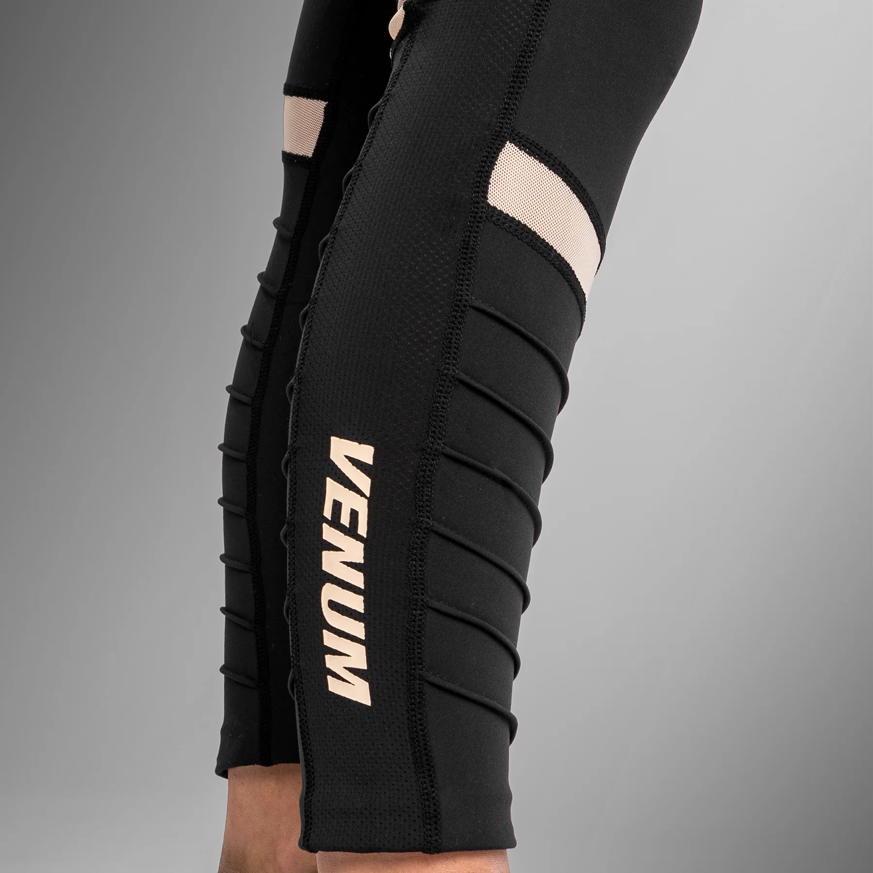 Venum Moto Leggings - For Women - Black/Sand - Image 6