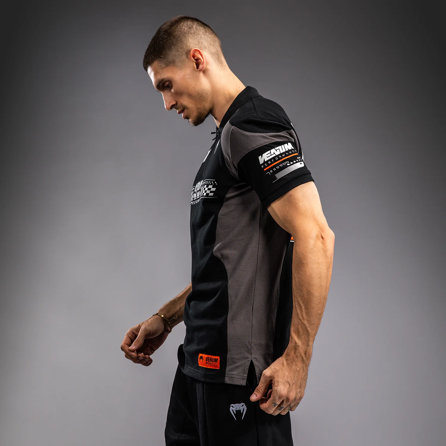 Venum Motorsport Cotton Polo - Deep Black - Image 3