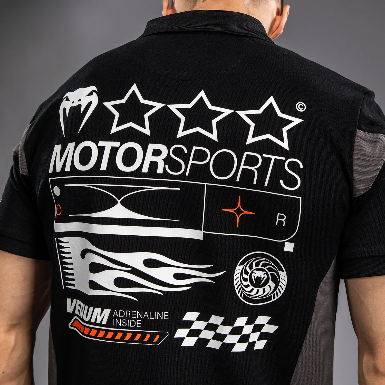 Venum Motorsport Cotton Polo - Deep Black - Image 5