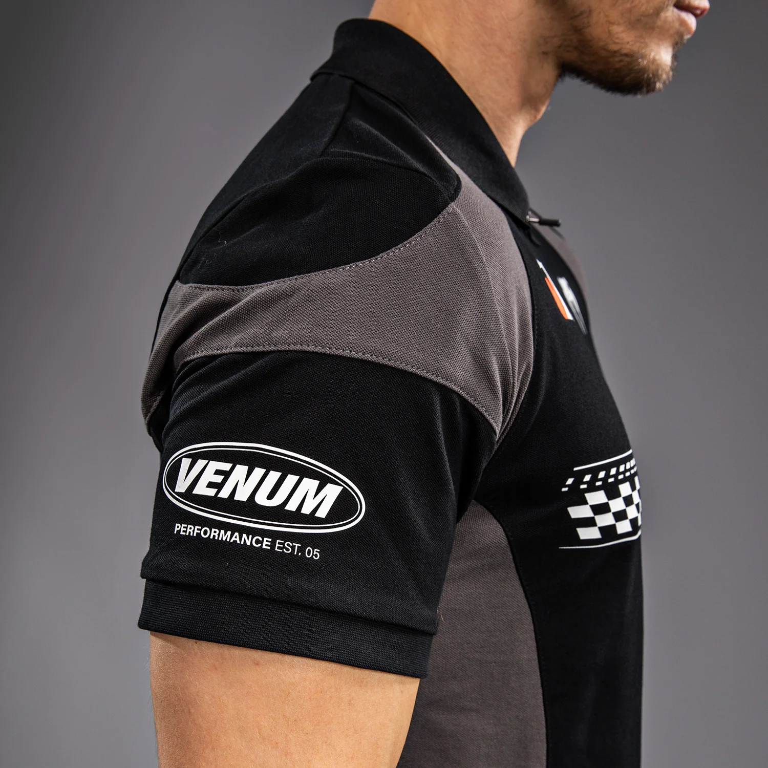 Venum Motorsport Cotton Polo - Deep Black - Image 7