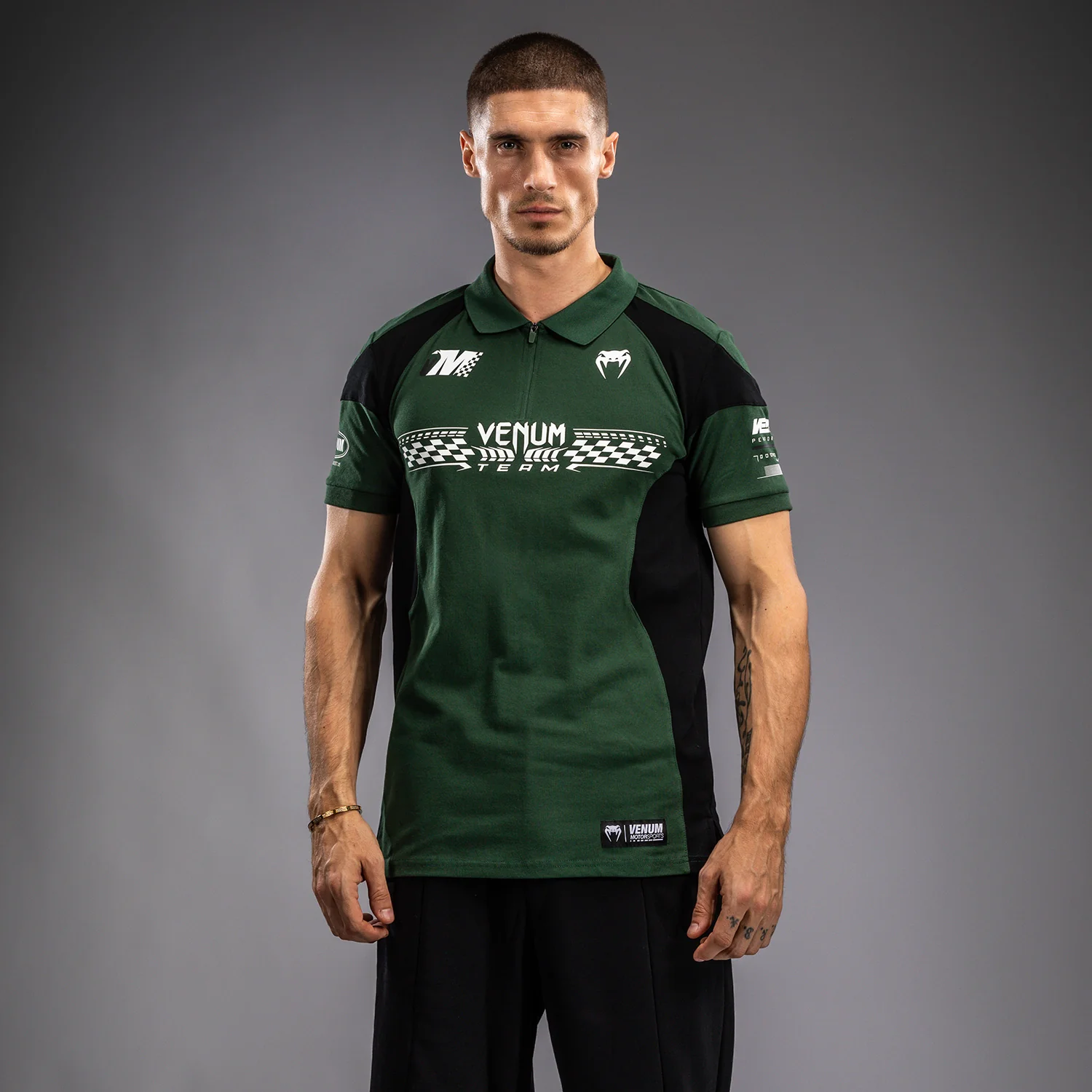 Venum Motorsport Cotton Polo - Deep Forest - Image 2