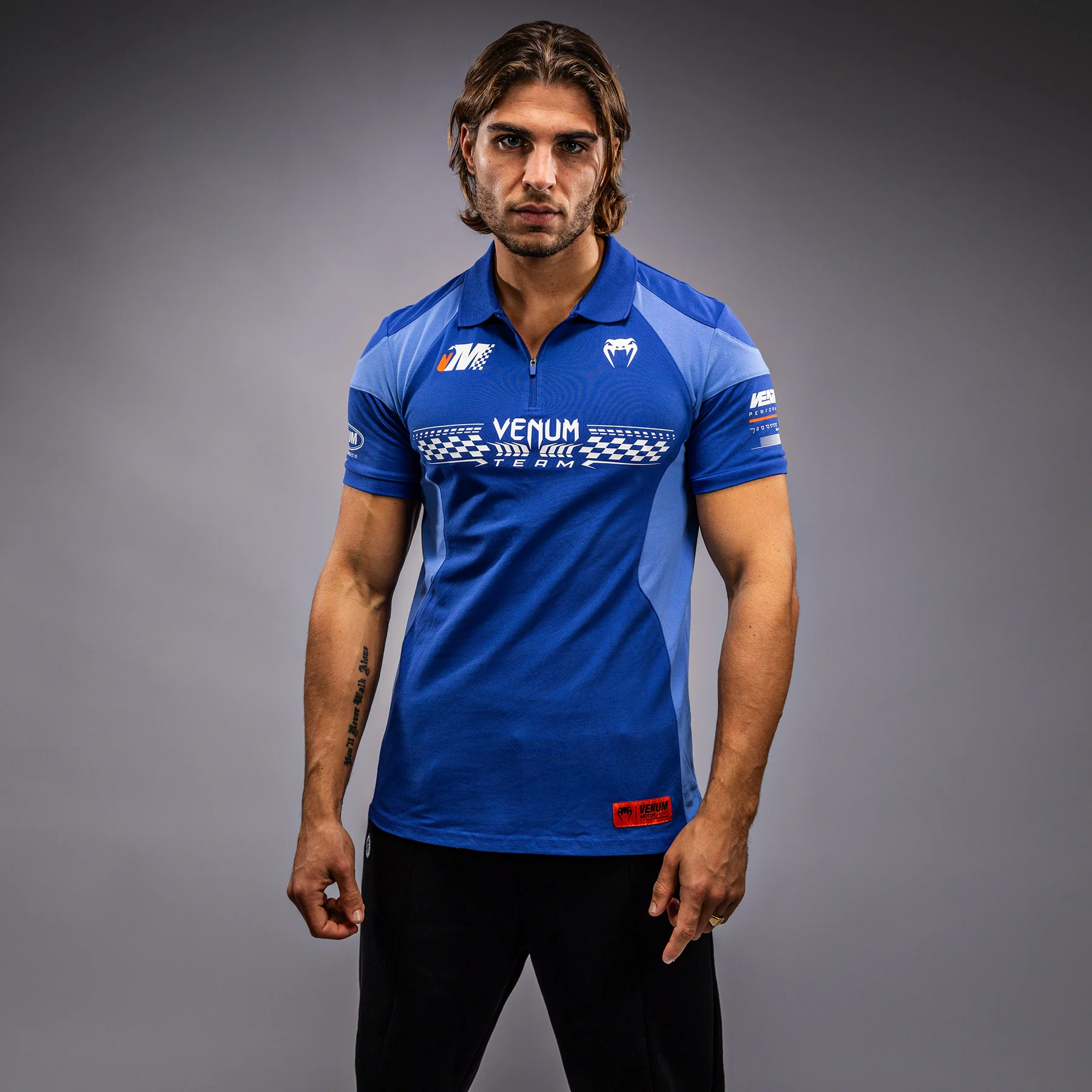 Venum Motorsport Cotton Polo - Royal Blue - Image 2