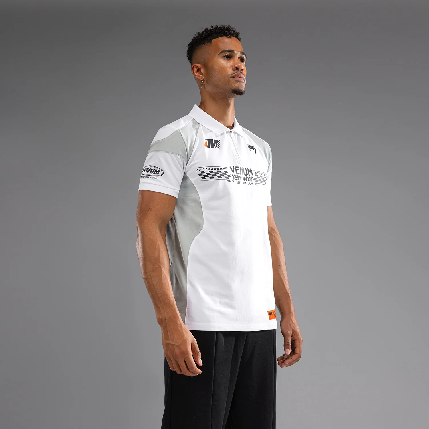 Venum Motorsport Cotton Polo - Snow White - Image 3