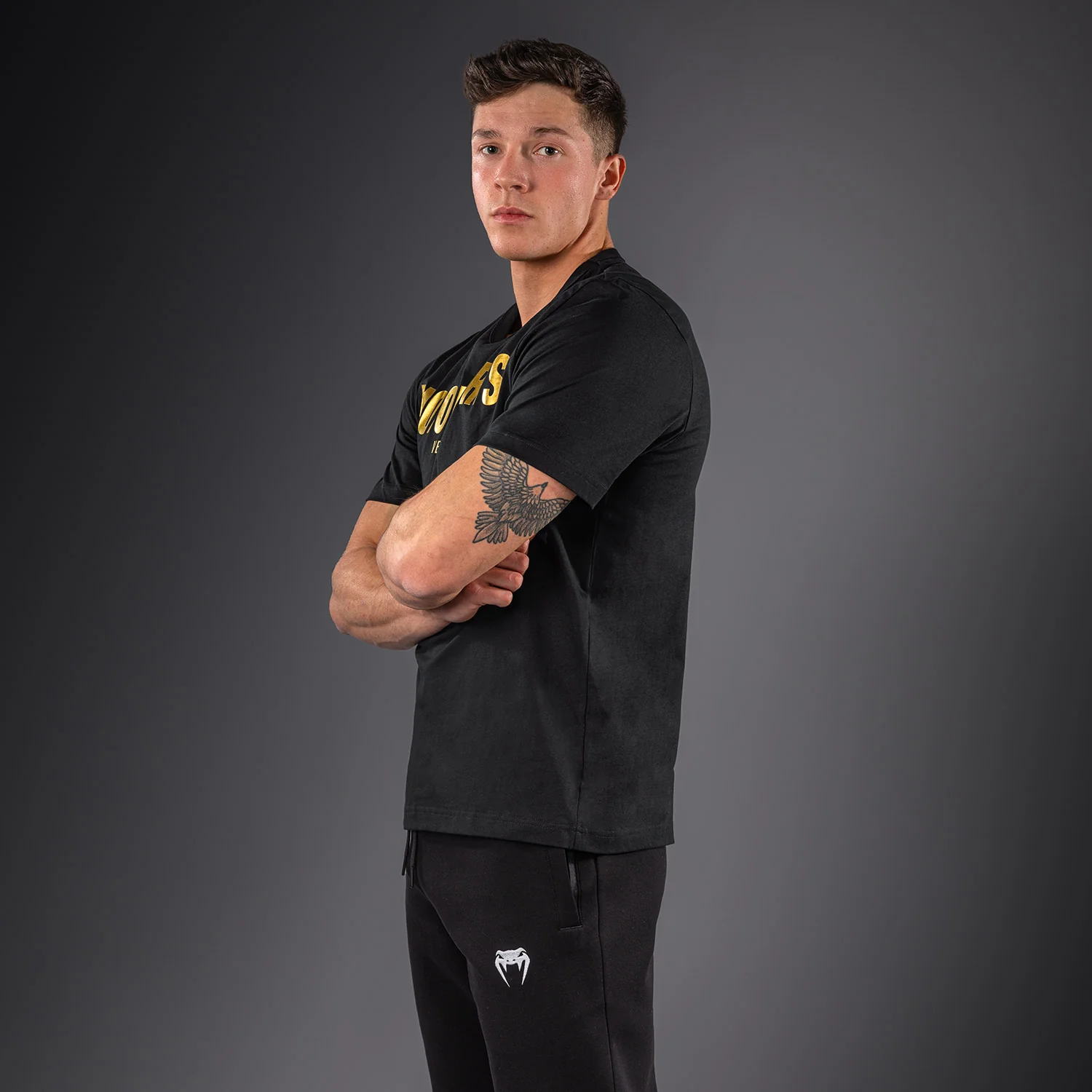 Venum Motorsports VT T-Shirt - Black/Gold - Image 2