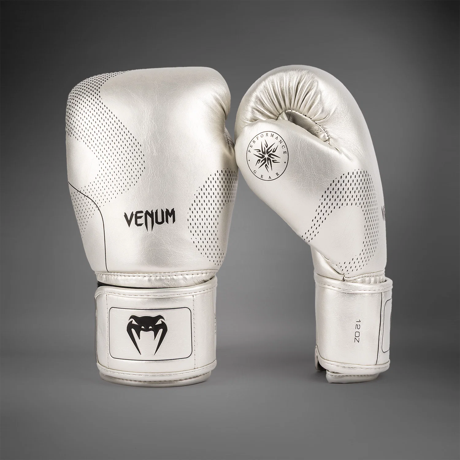 Venum Nexus Boxing Gloves - Silver/Black - Image 2