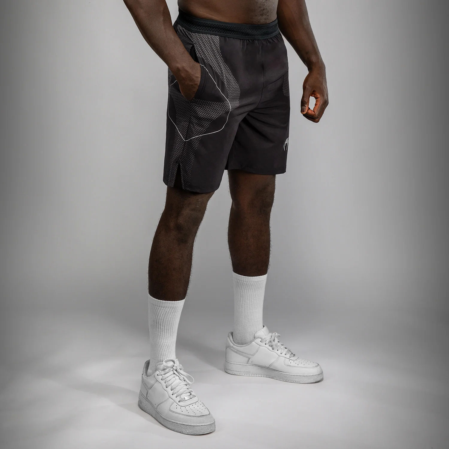 Venum Nexus Training Shorts - Black/Silver - Image 3