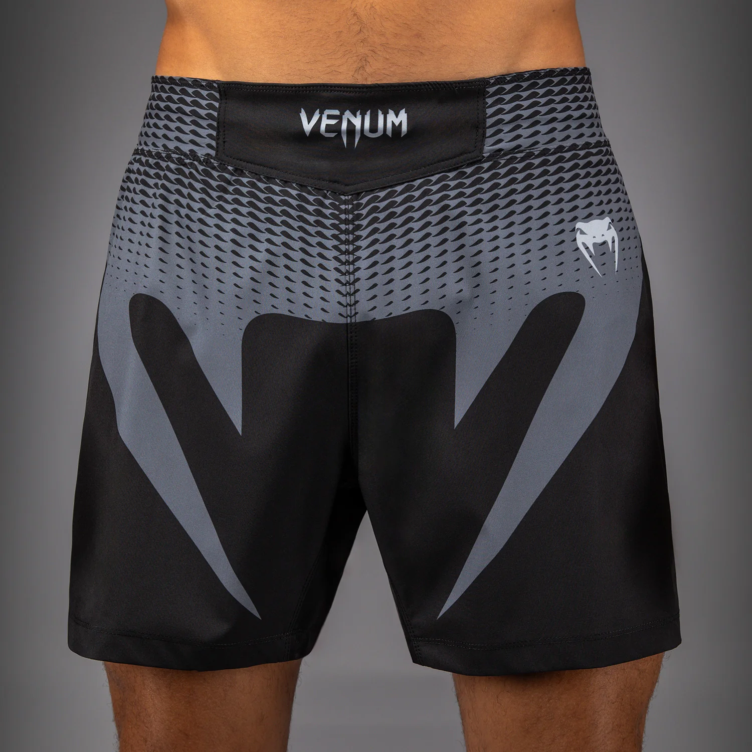 Venum No Gi Fightshorts - Black/ Silver Grey - Image 4