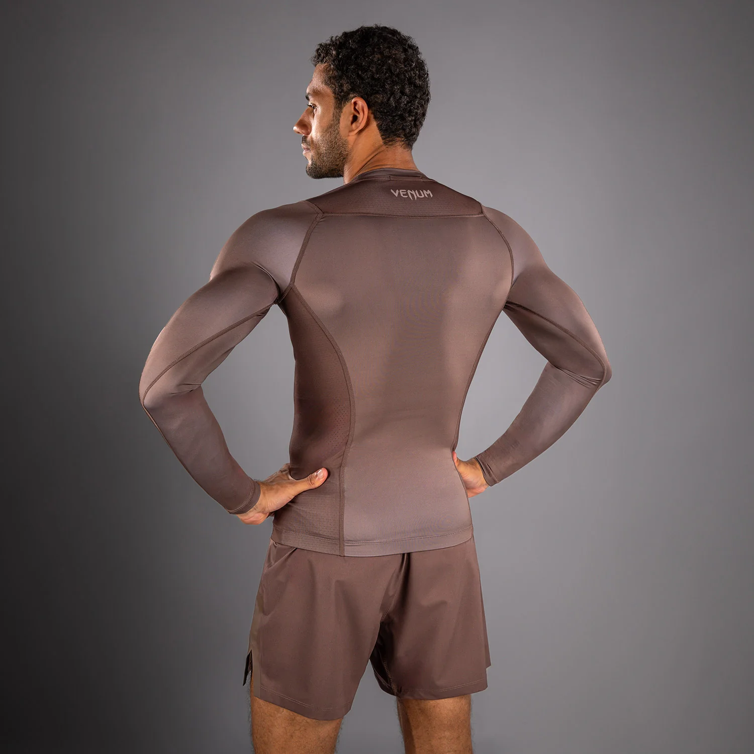 Venum No Gi Rashguards - Chocolate Brown - Image 3