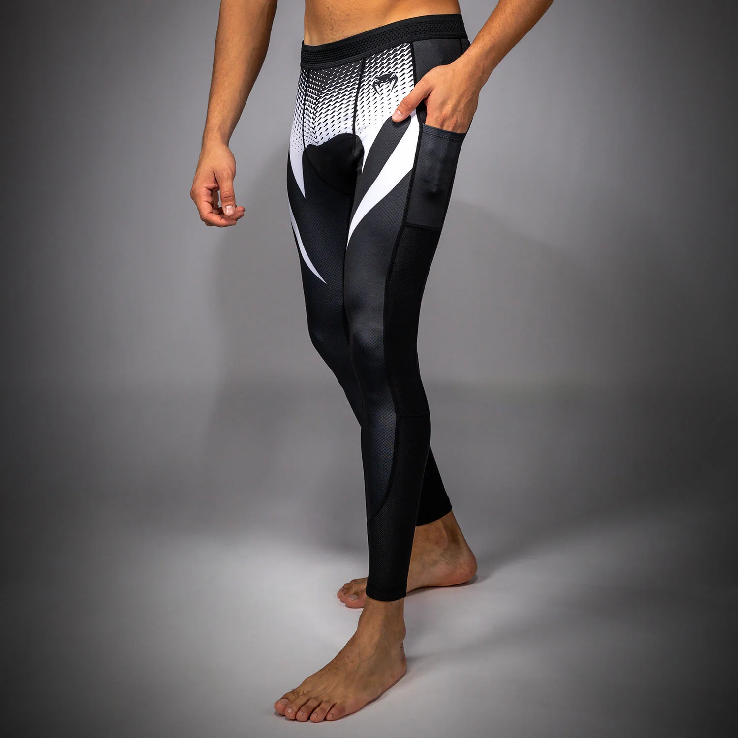 Venum No Gi Spats - Black/White - Image 2