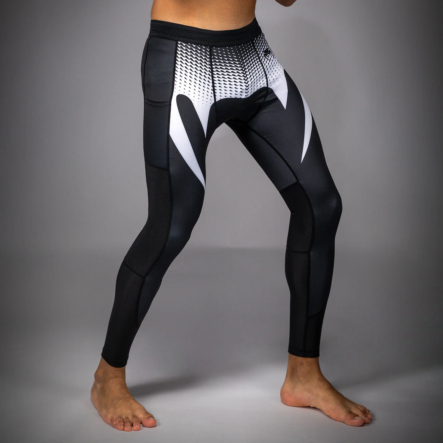 Venum No Gi Spats - Black/White - Image 7