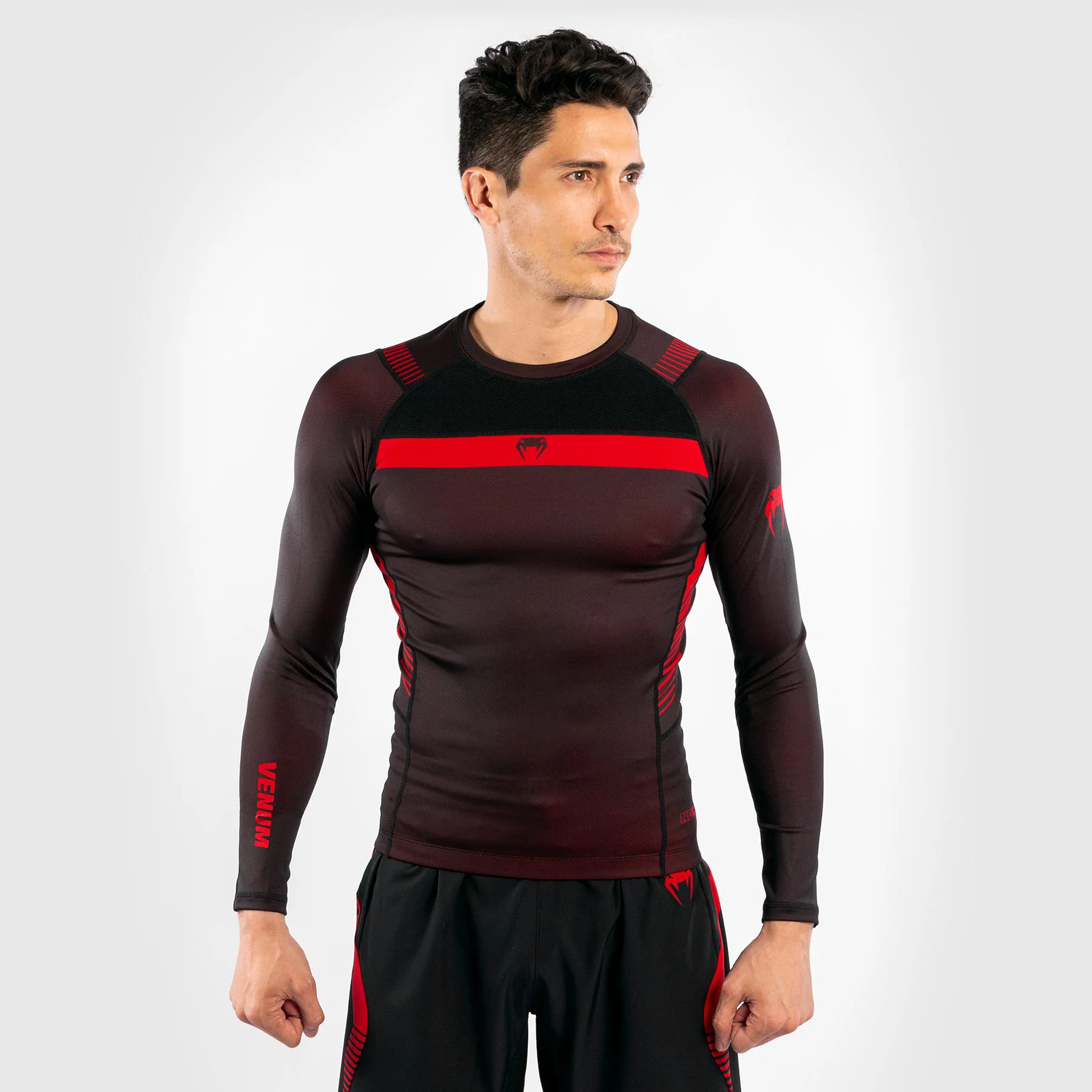 Venum NoGi 3.0 Rashguard - Long Sleeves - Black/Red