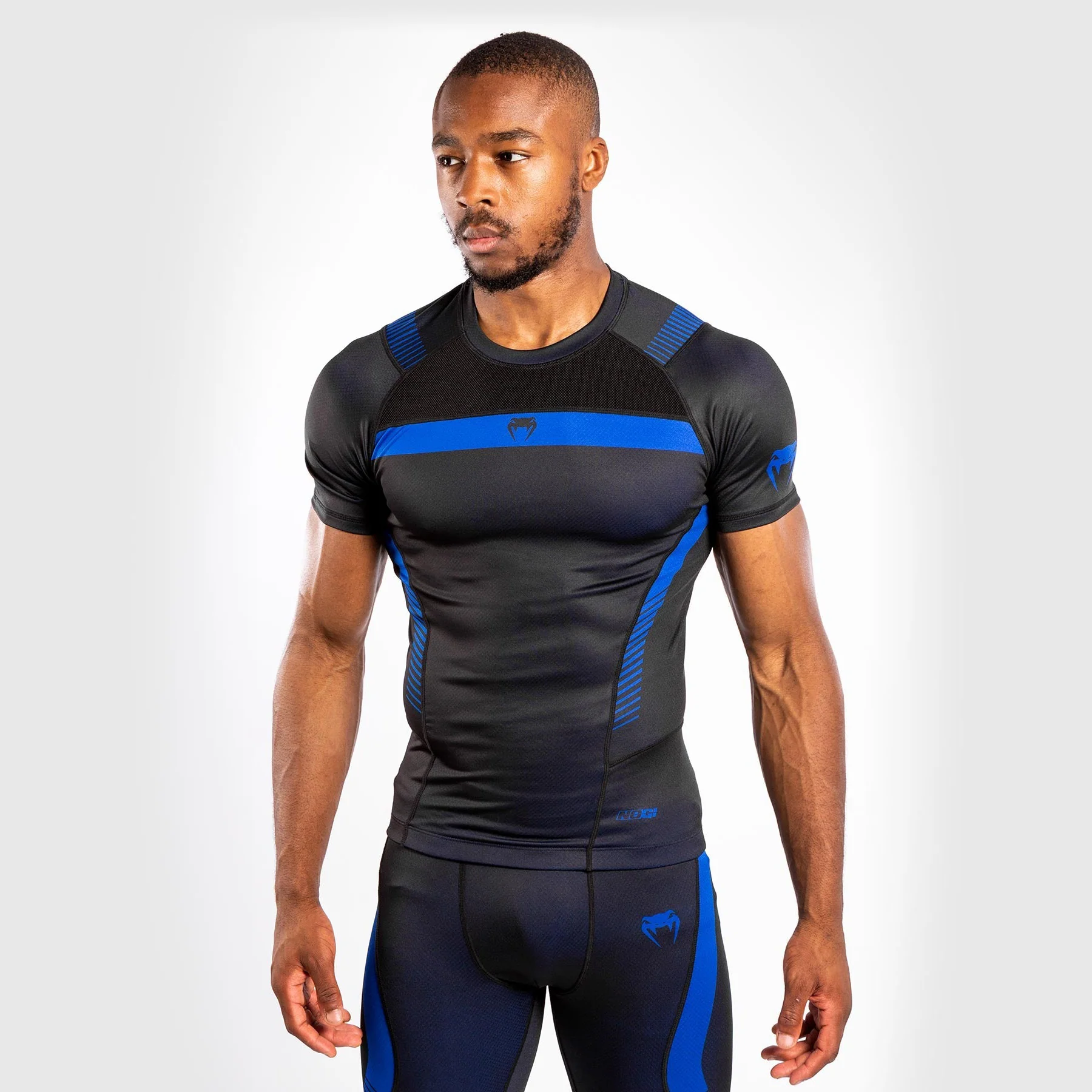 Venum NoGi 3.0 Rashguard - Short Sleeves - Black/Blue