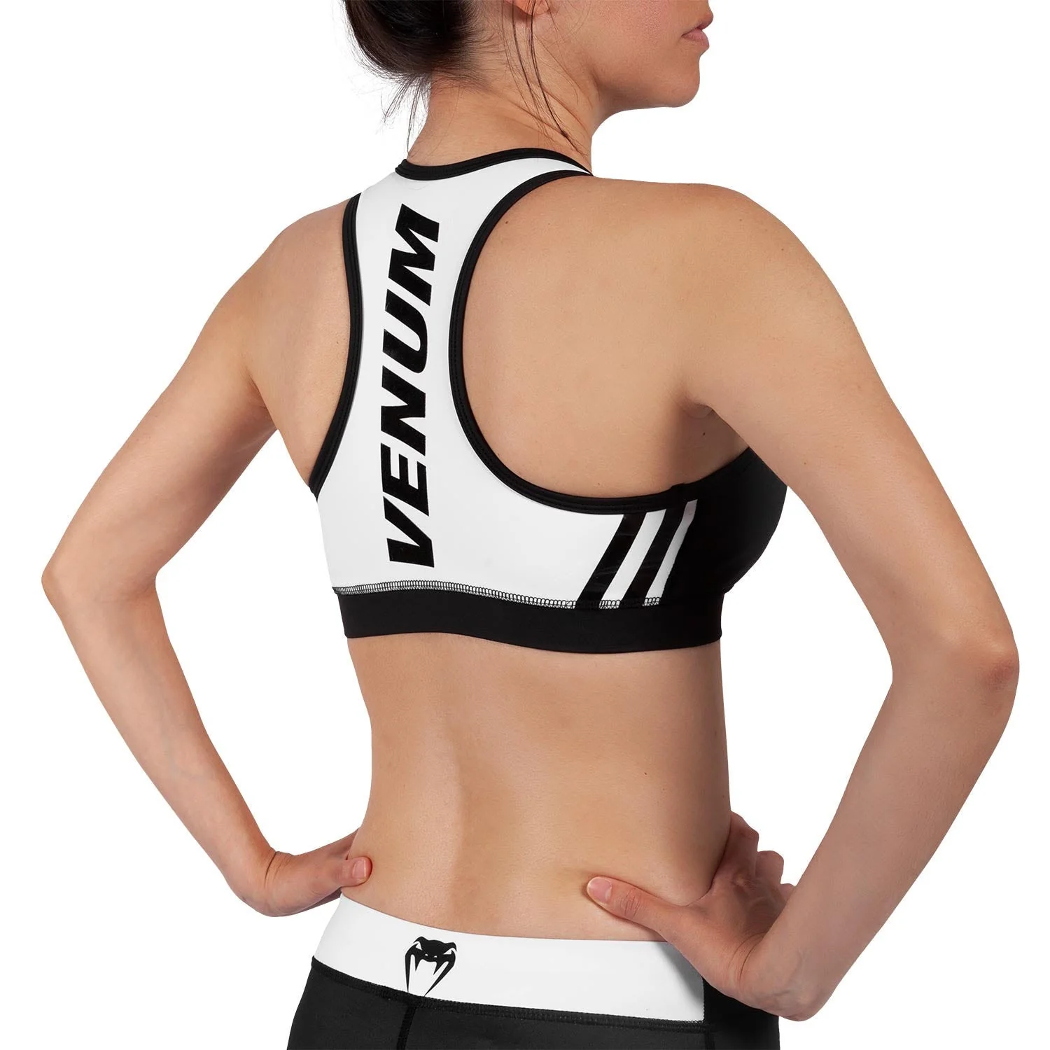 Venum Power 2.0 Sport Bra - For Women - Black/White - Image 2