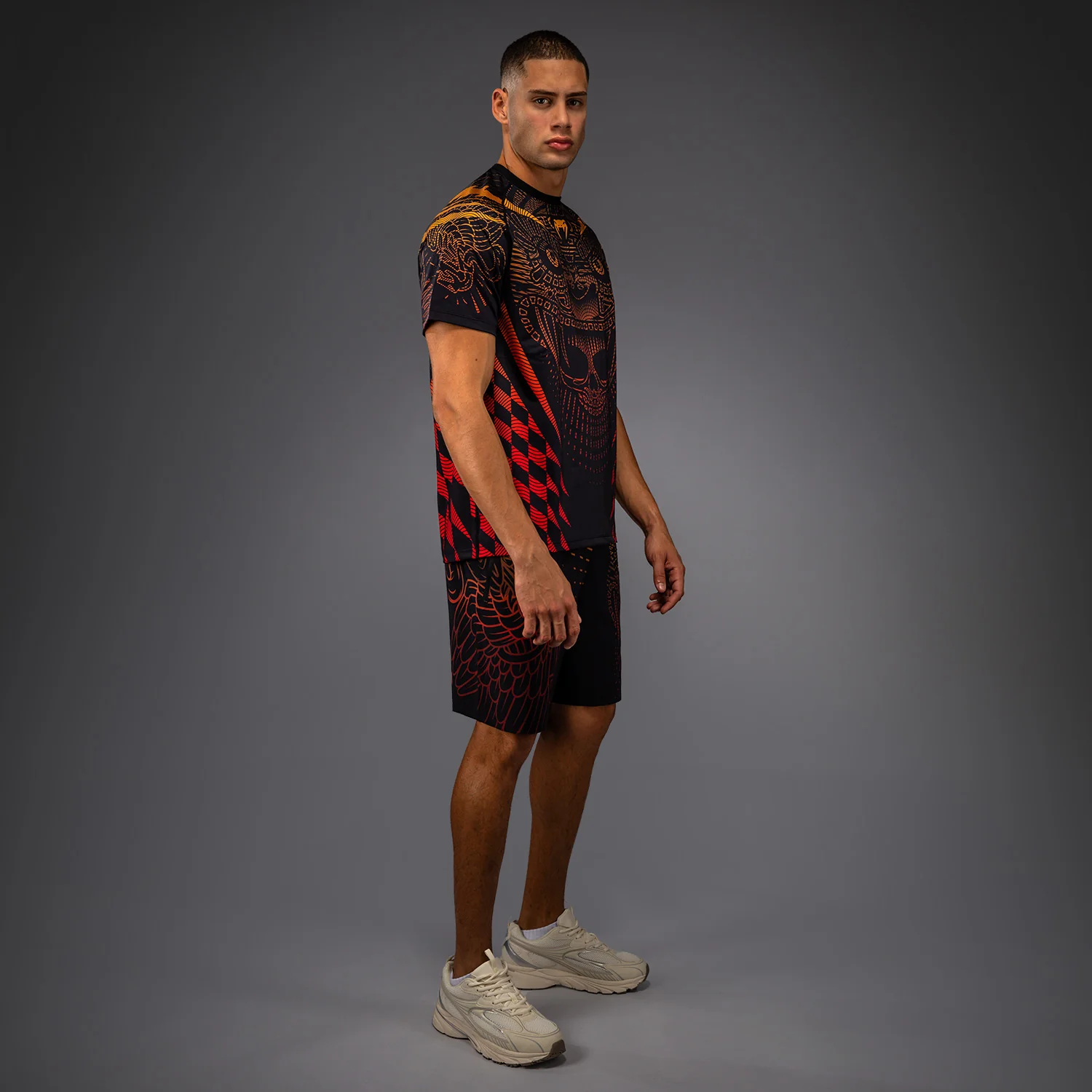 Venum Quetzal Fury Dry-Tech T-Shirt - Black/Fury Red/ Tangerine - Image 6