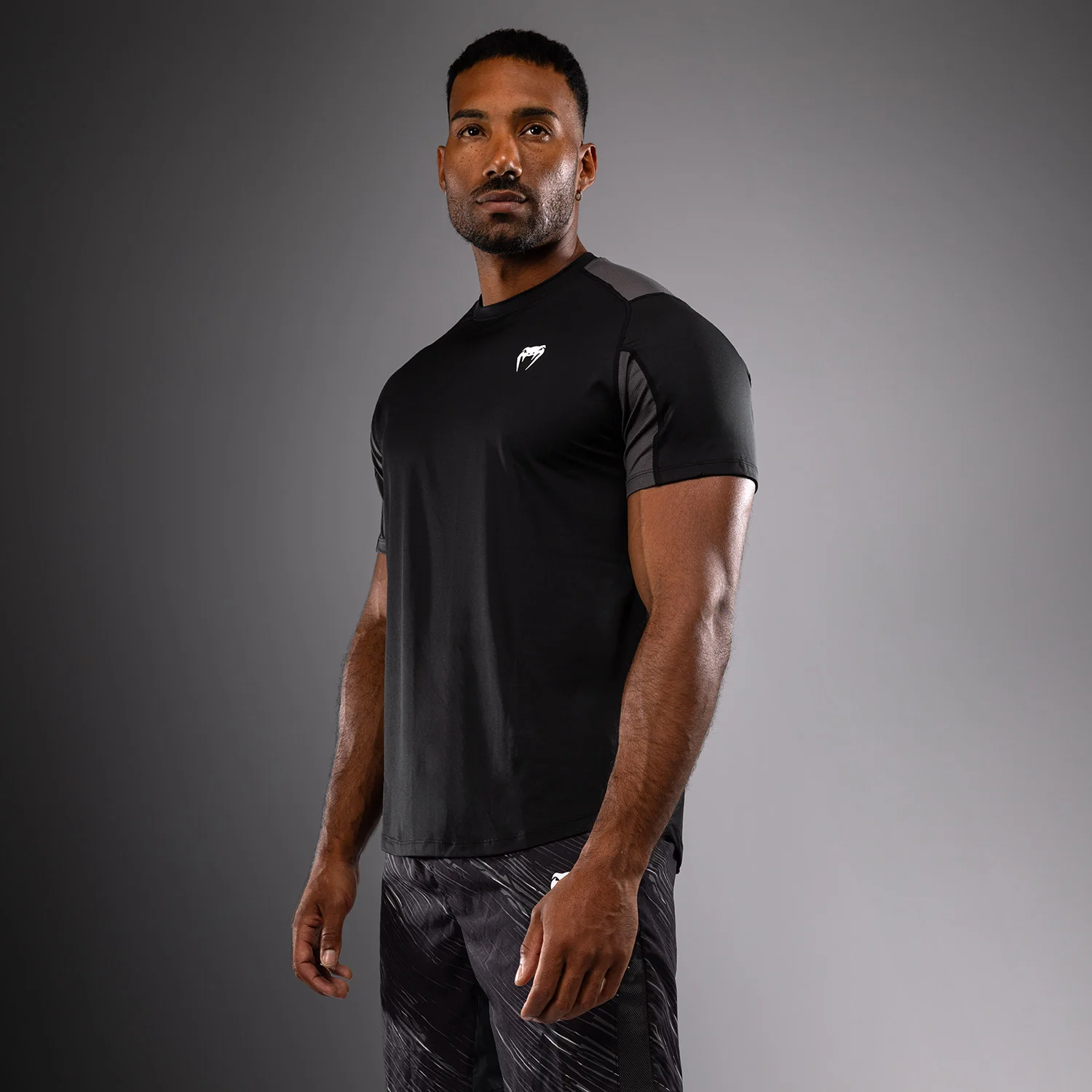 Venum Rapid Dry-Tech Shirt - Black/Storm Grey - Image 2