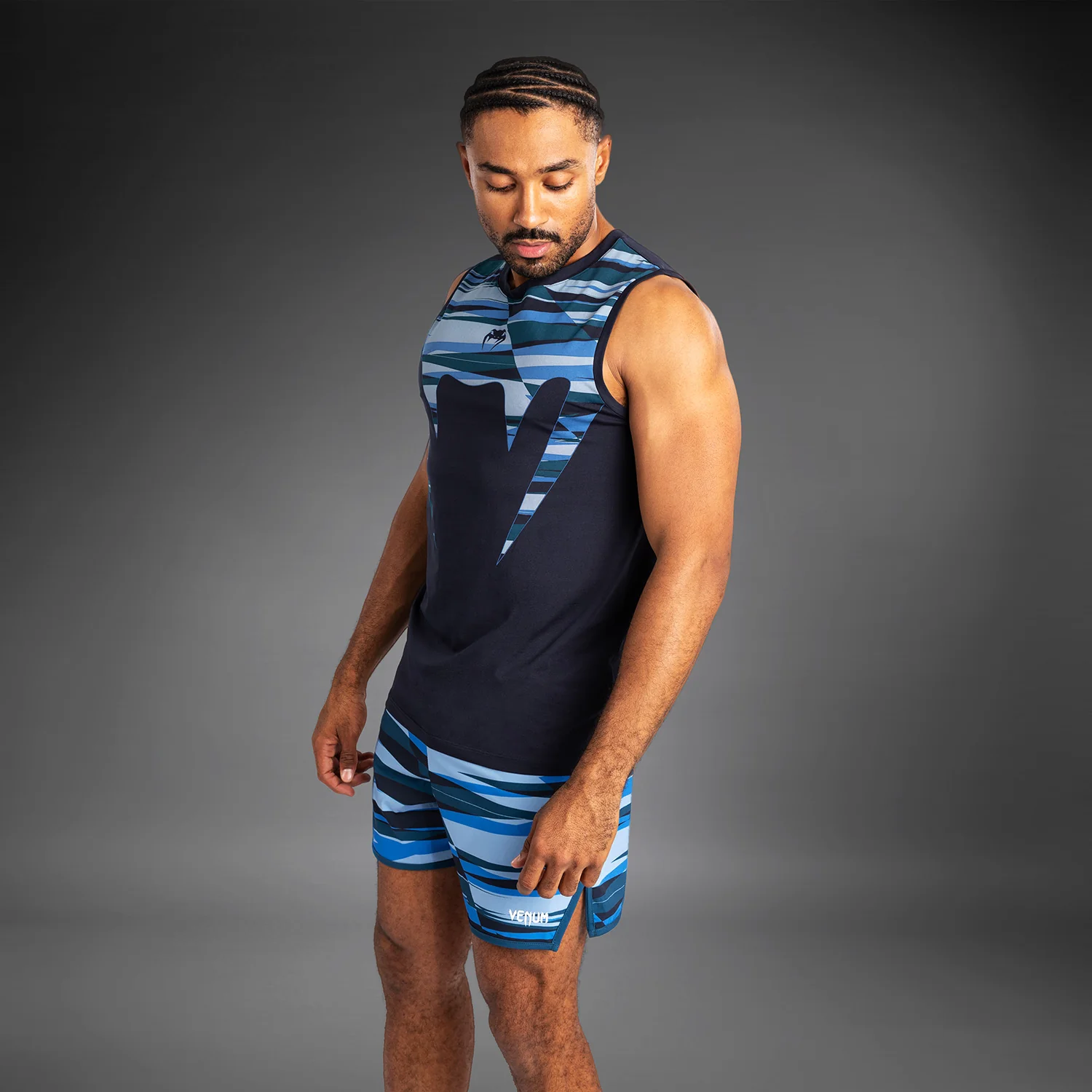 Venum Rapid Men’s Tank Top - Snake Head - Shadow Blue - Image 3
