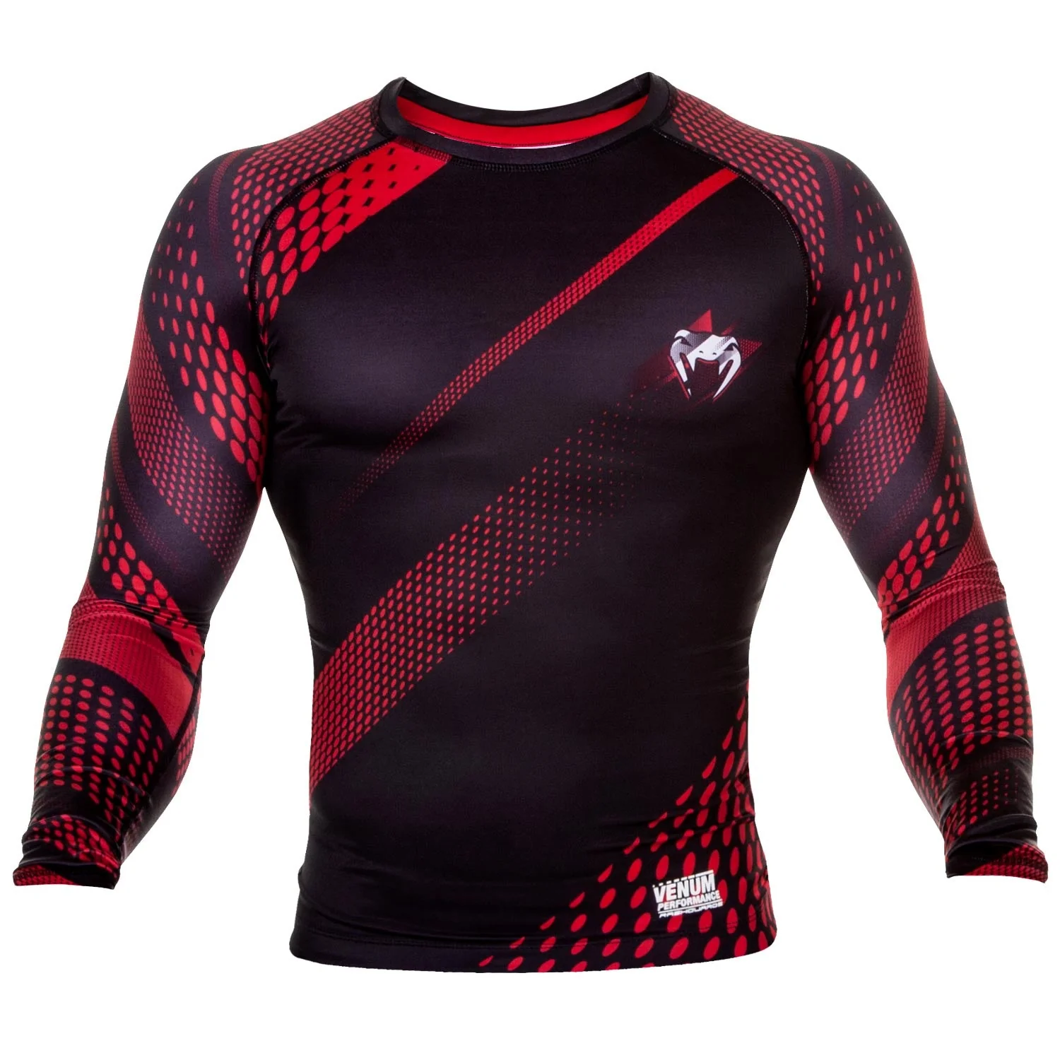 Venum Rapid Rashguard - Long Sleeves - Black/Red