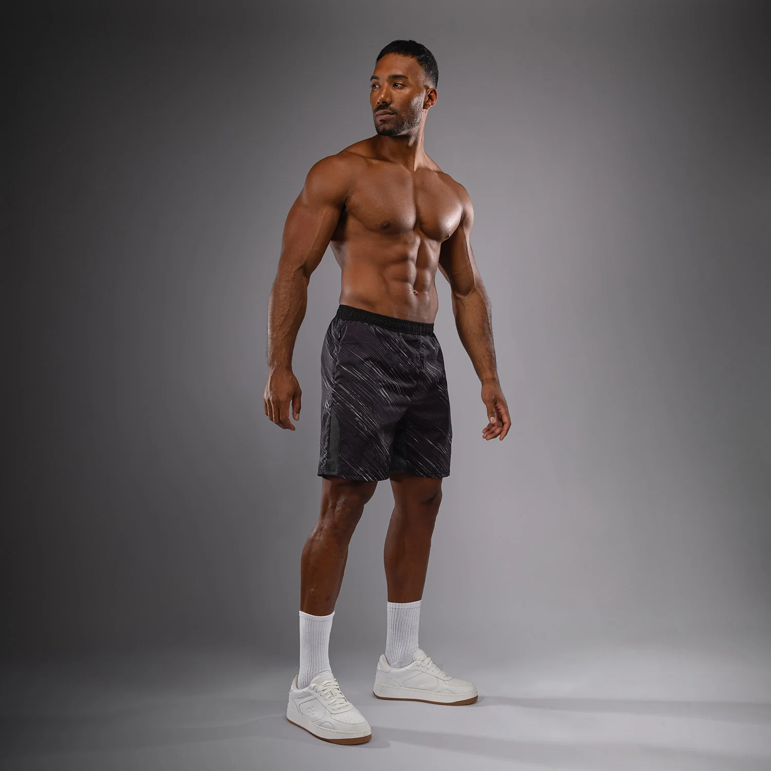 Venum Rapid Training Shorts - Black/Storm Grey - Image 5