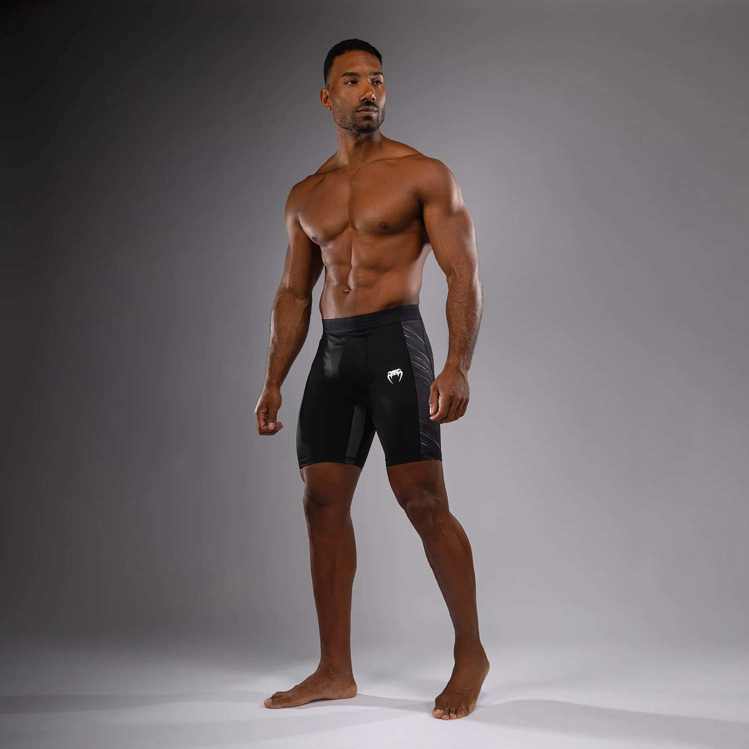Venum Rapid Vale Tudo Shorts - Black/Storm Grey - Image 2
