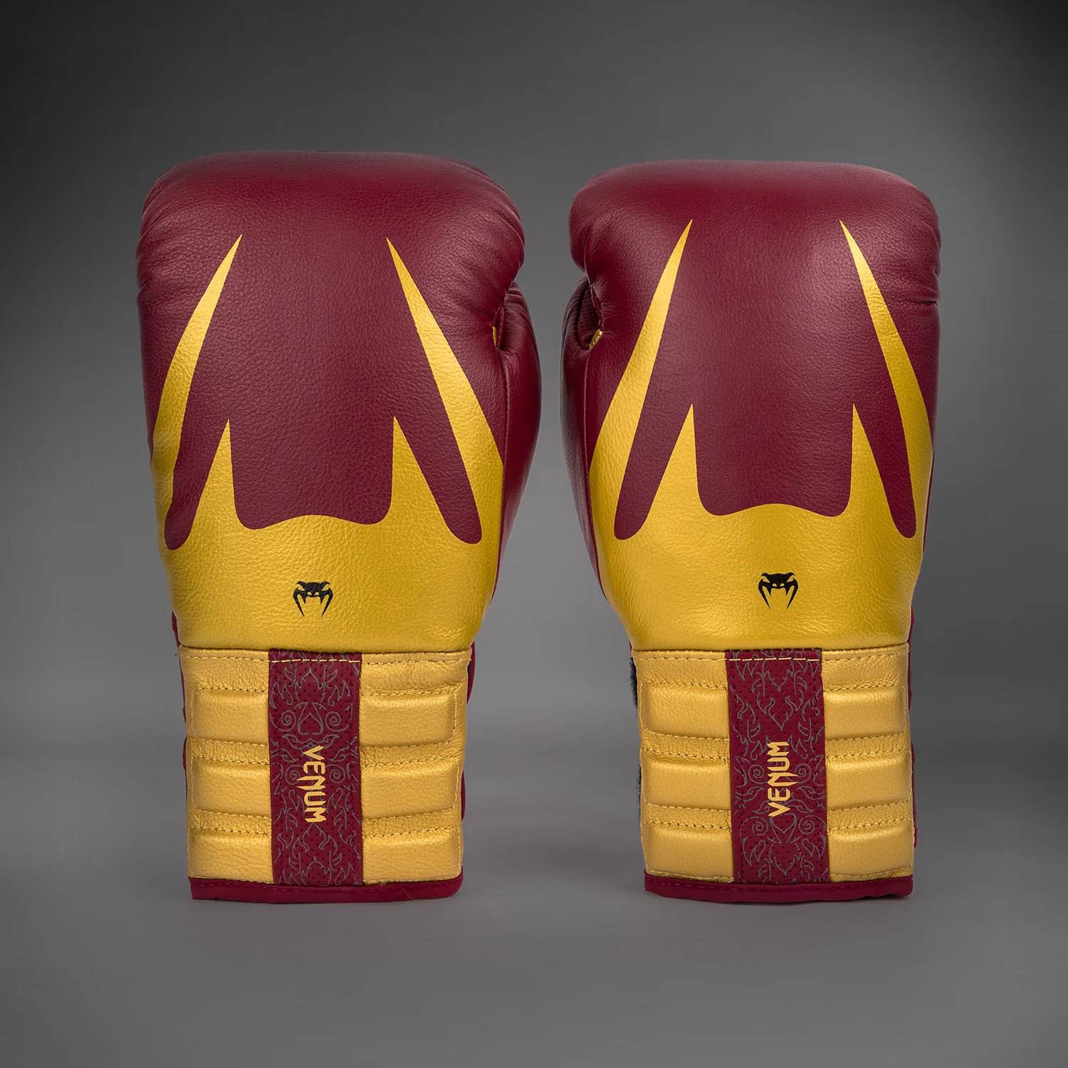 Venum Reverso Boxing Gloves - Cherry Red/Gold - Image 4