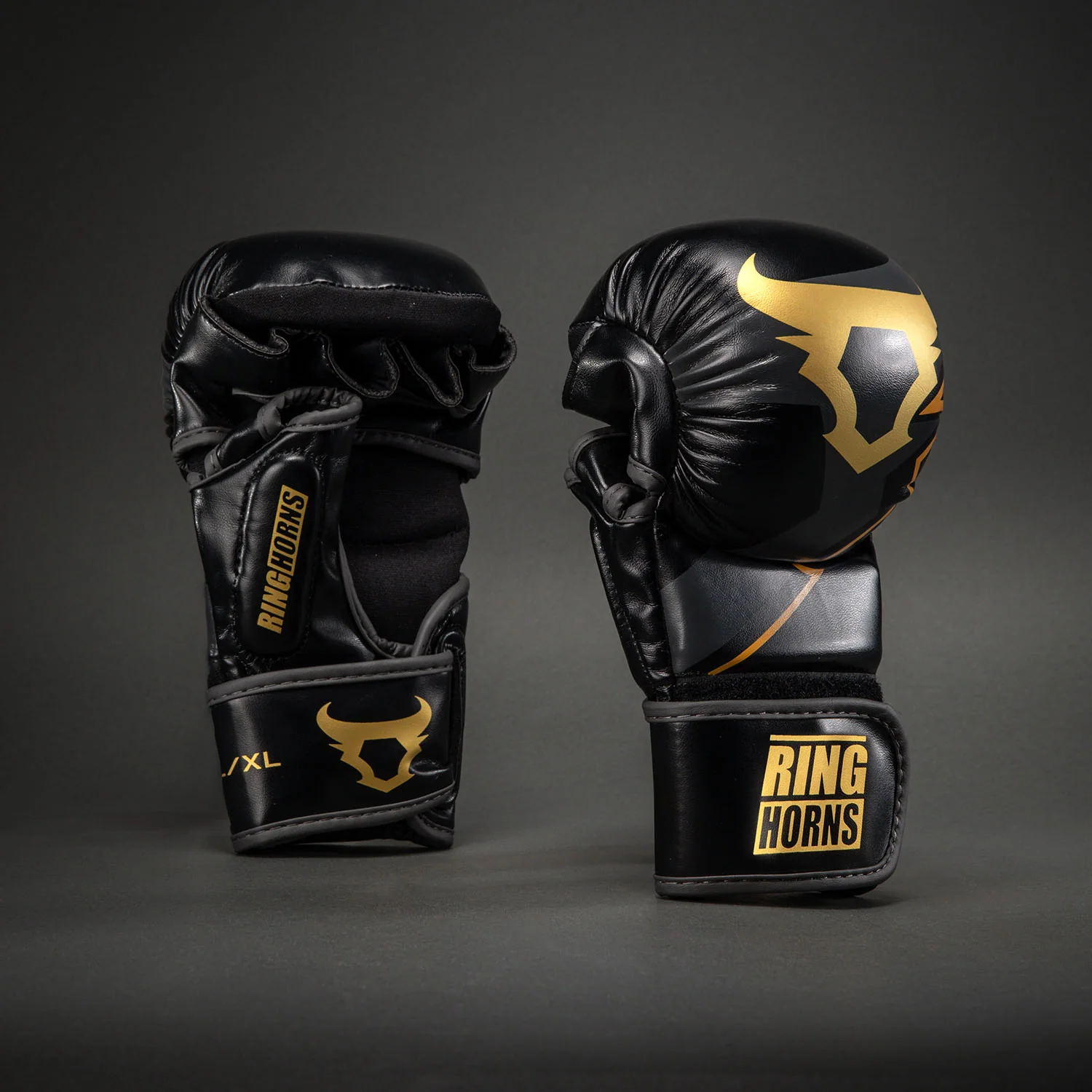 Ringhorns Charger by Venum MMA Sparring Gloves - Black/Gold