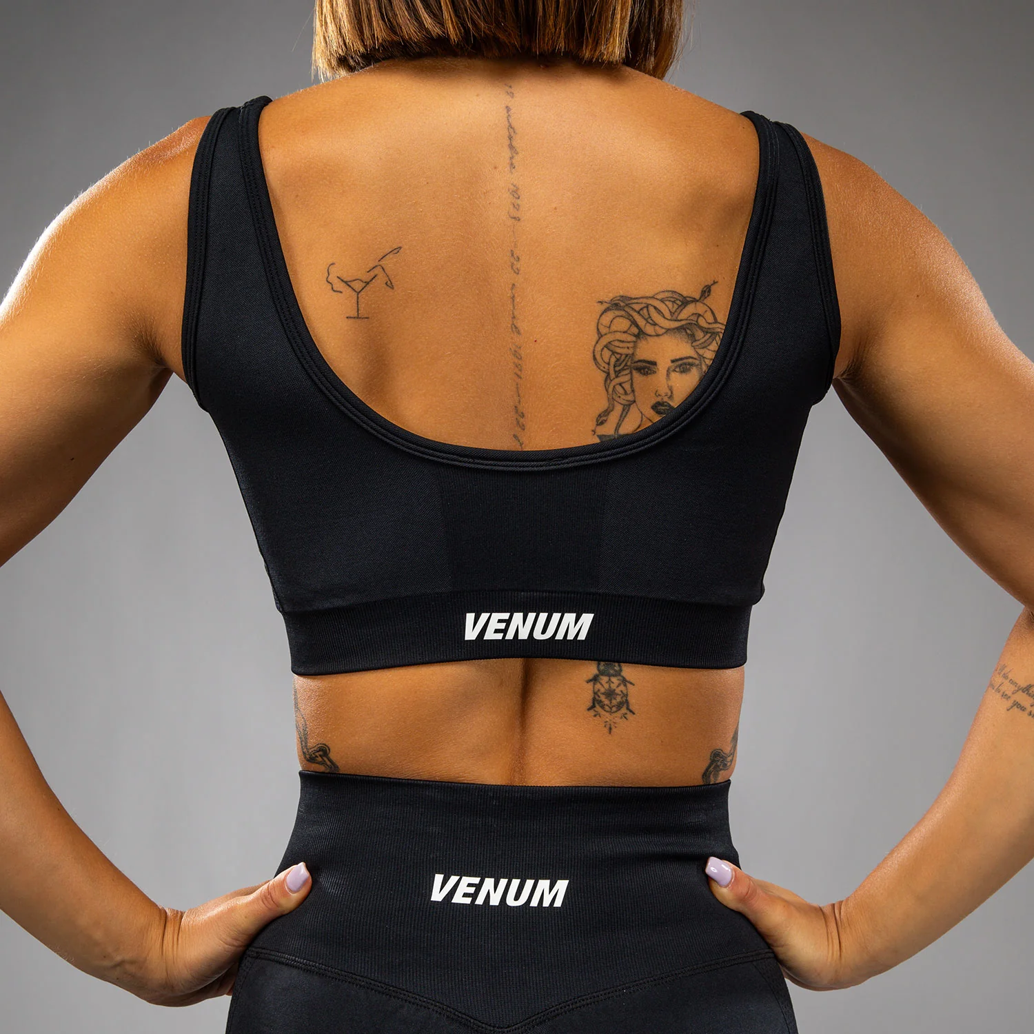 Venum Sculpt Long Sports Bra - Black/White - Image 6