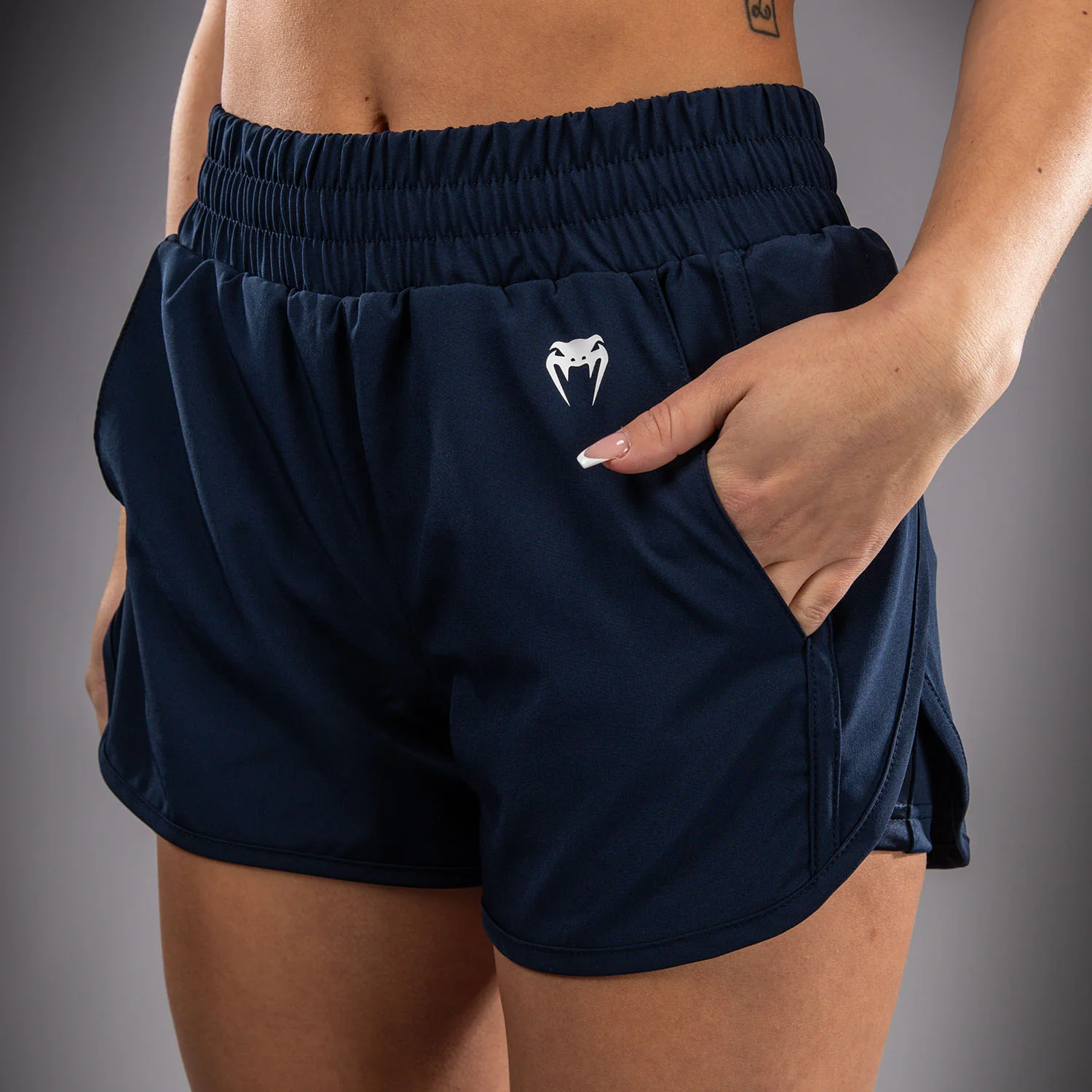 Venum Sculpt Shape Women's Training Shorts - Navy Blue - Image 4