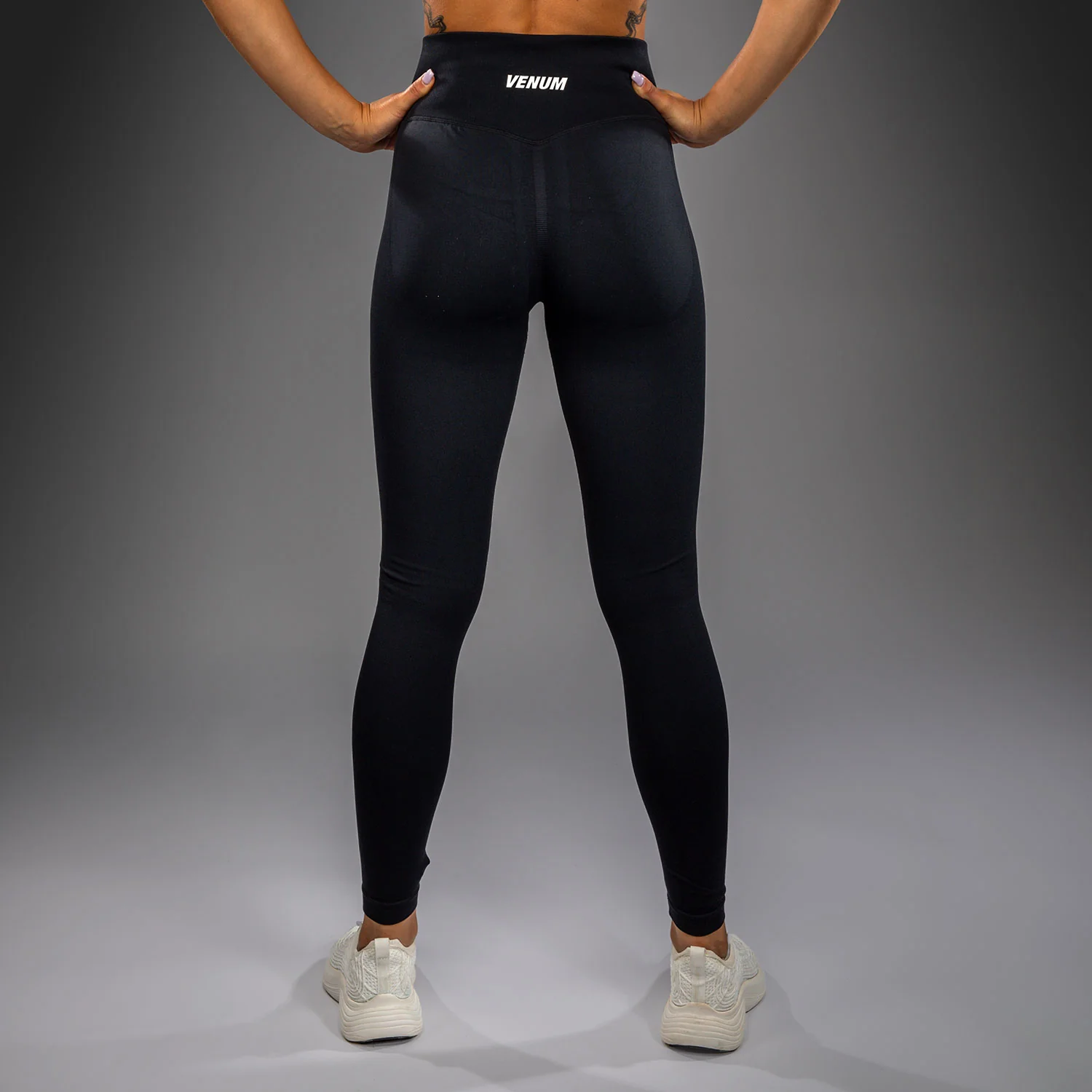 Venum Sculpt Women’s Leggings - Black/White - Image 3