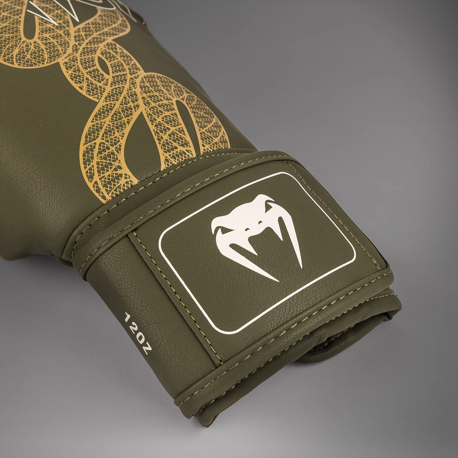 Venum Serpenti Boxing Gloves - Khaki/Bronze/Ivory - Image 4