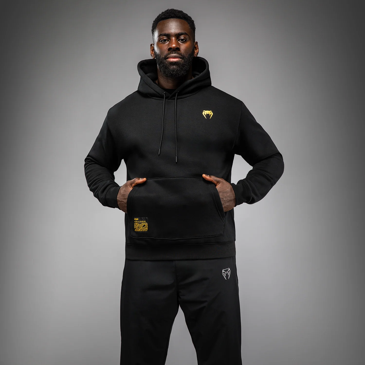 Venum Serpenti Hoodie - Black/Silver/Gold - Image 3