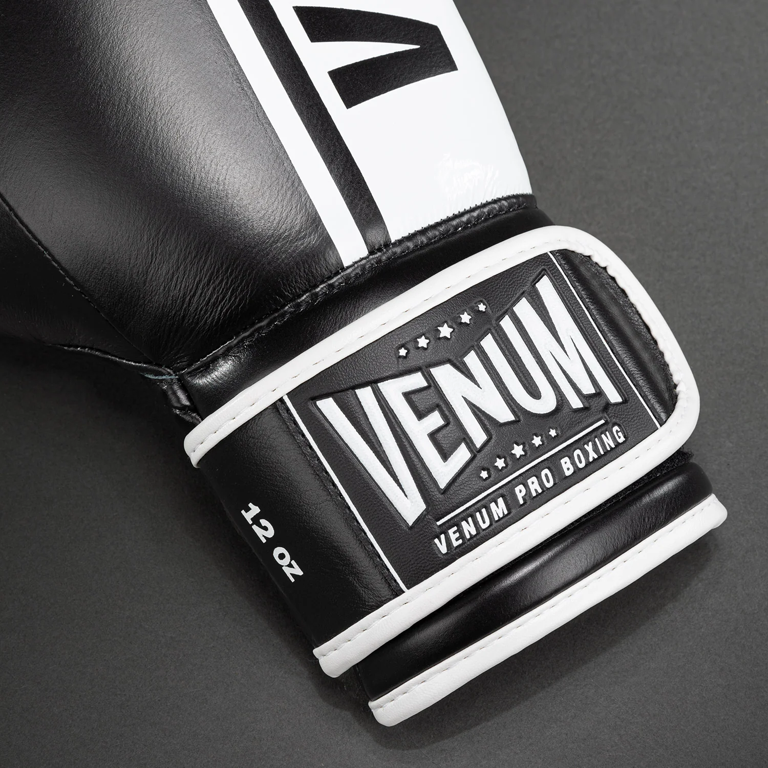 Venum Shield Pro Boxing Gloves with Velcro - Black/White - Image 3