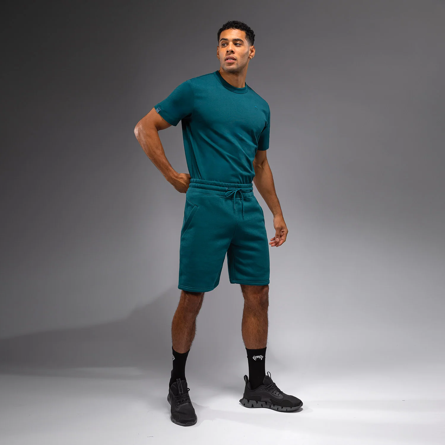 Venum Silent Power Cotton Shorts - Paon Green - Image 2