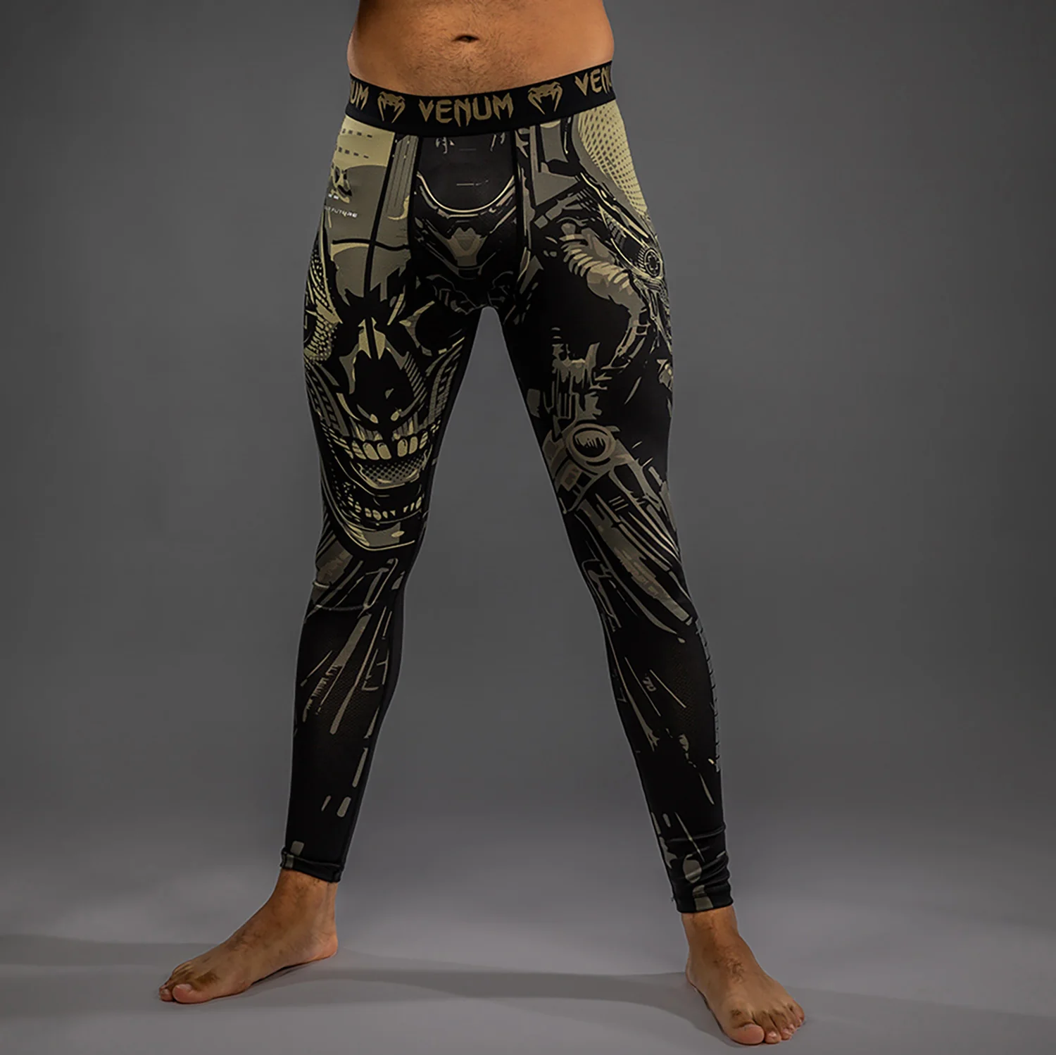 Venum Invader Spats - Black/Sand