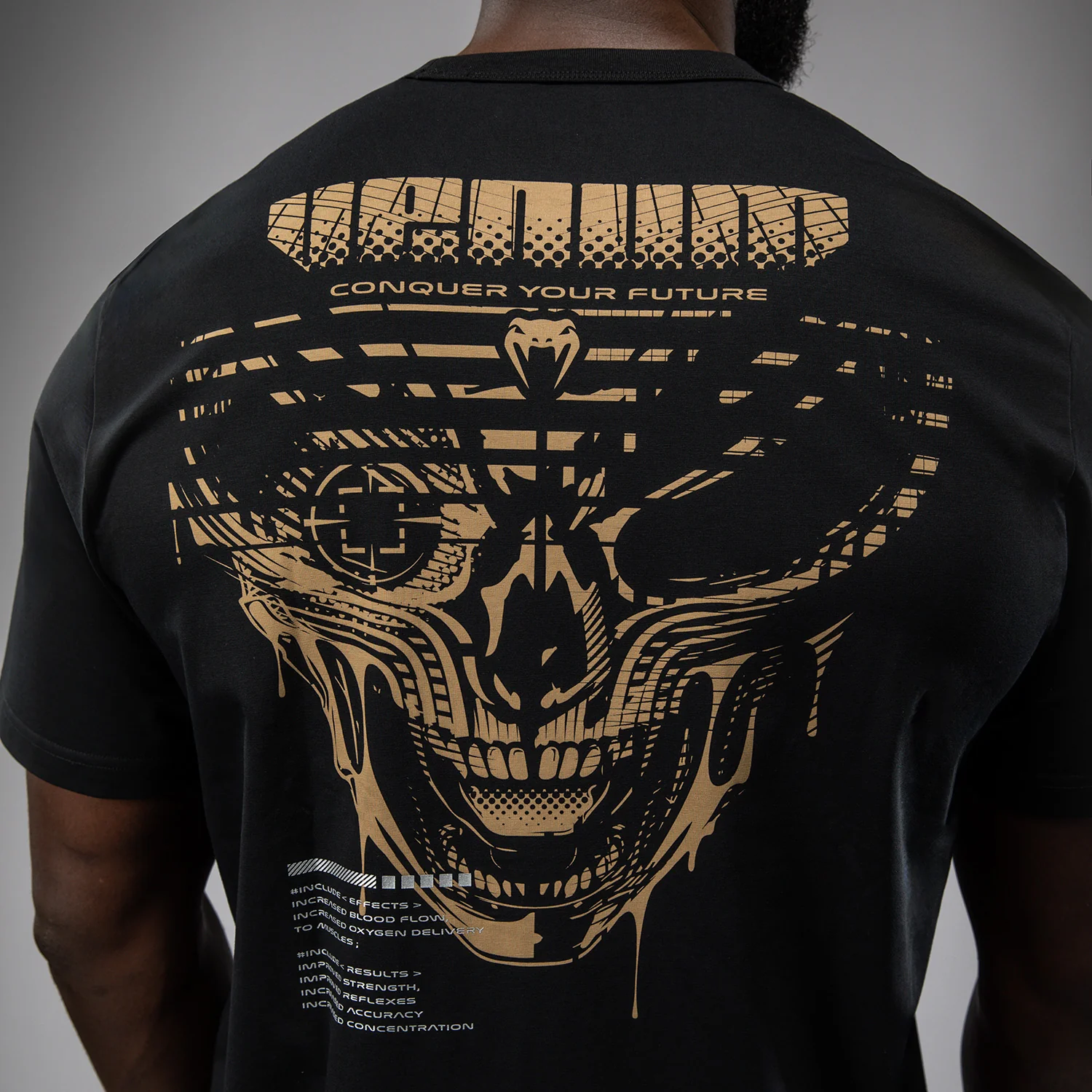 Venum Invader T-Shirt - Black/Sand - Image 5