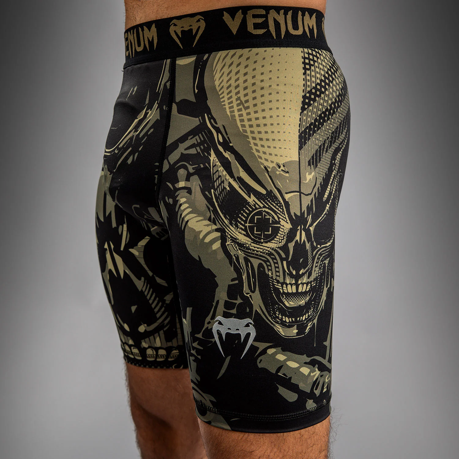 Venum Invader Vale Tudo Shorts - Black/Sand - Image 5