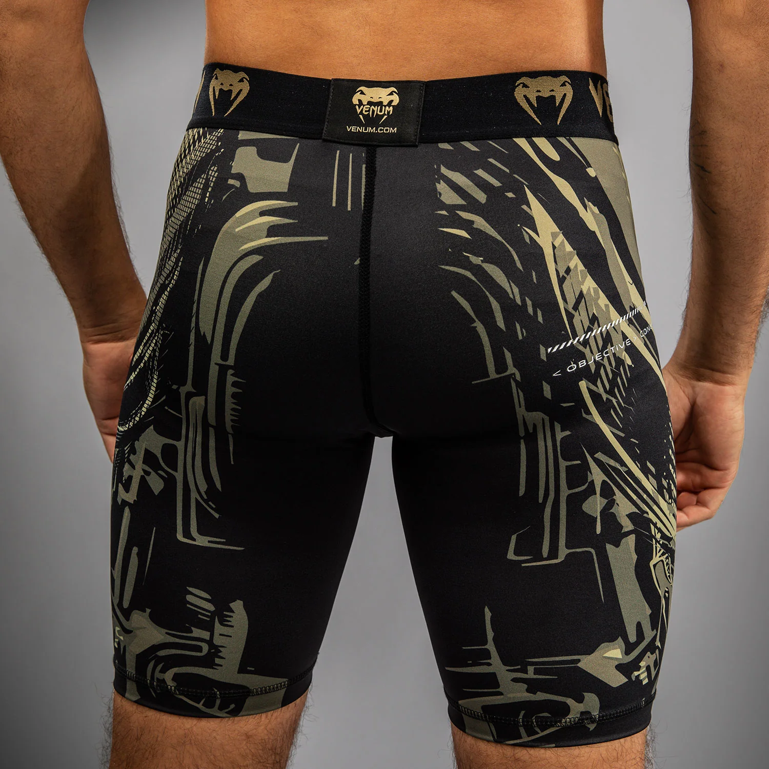 Venum Invader Vale Tudo Shorts - Black/Sand - Image 6