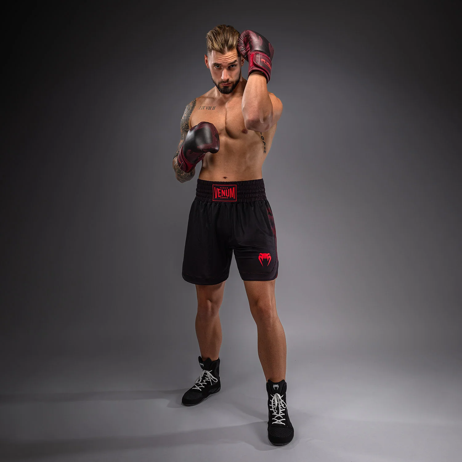 Venum Spectre Boxing Shorts - Black/Red - Image 2