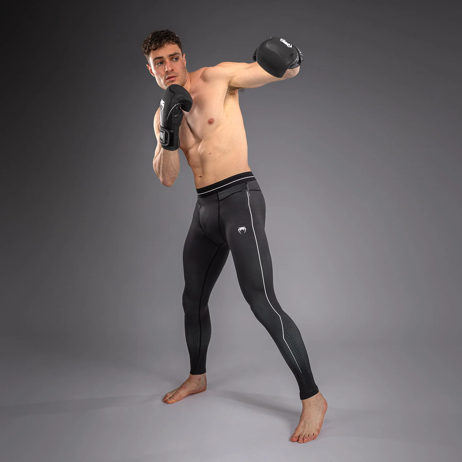 Venum Stealth Spats - Black/White - Image 2