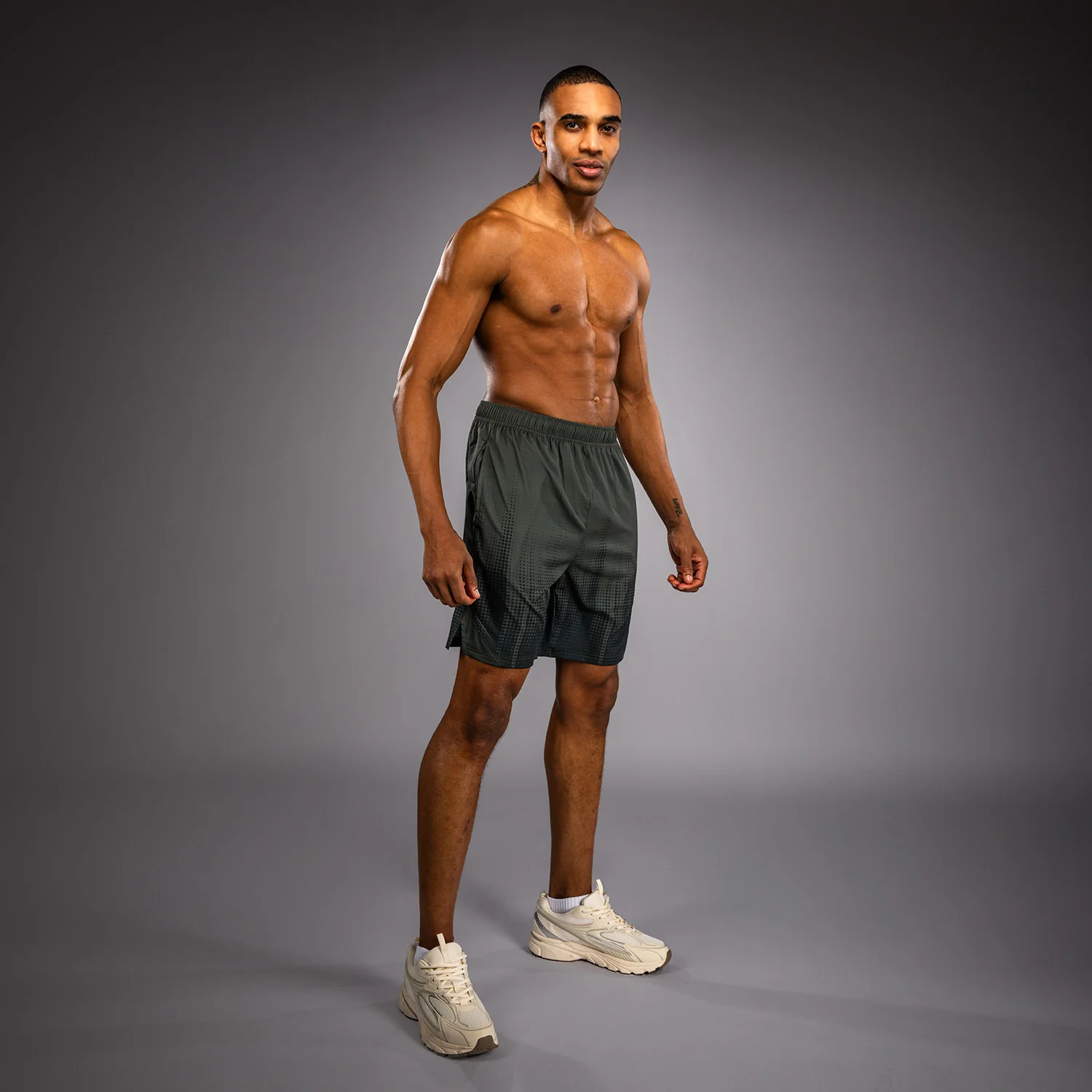 Venum Stealth Training Shorts - Khaki/Dark Green - Image 3