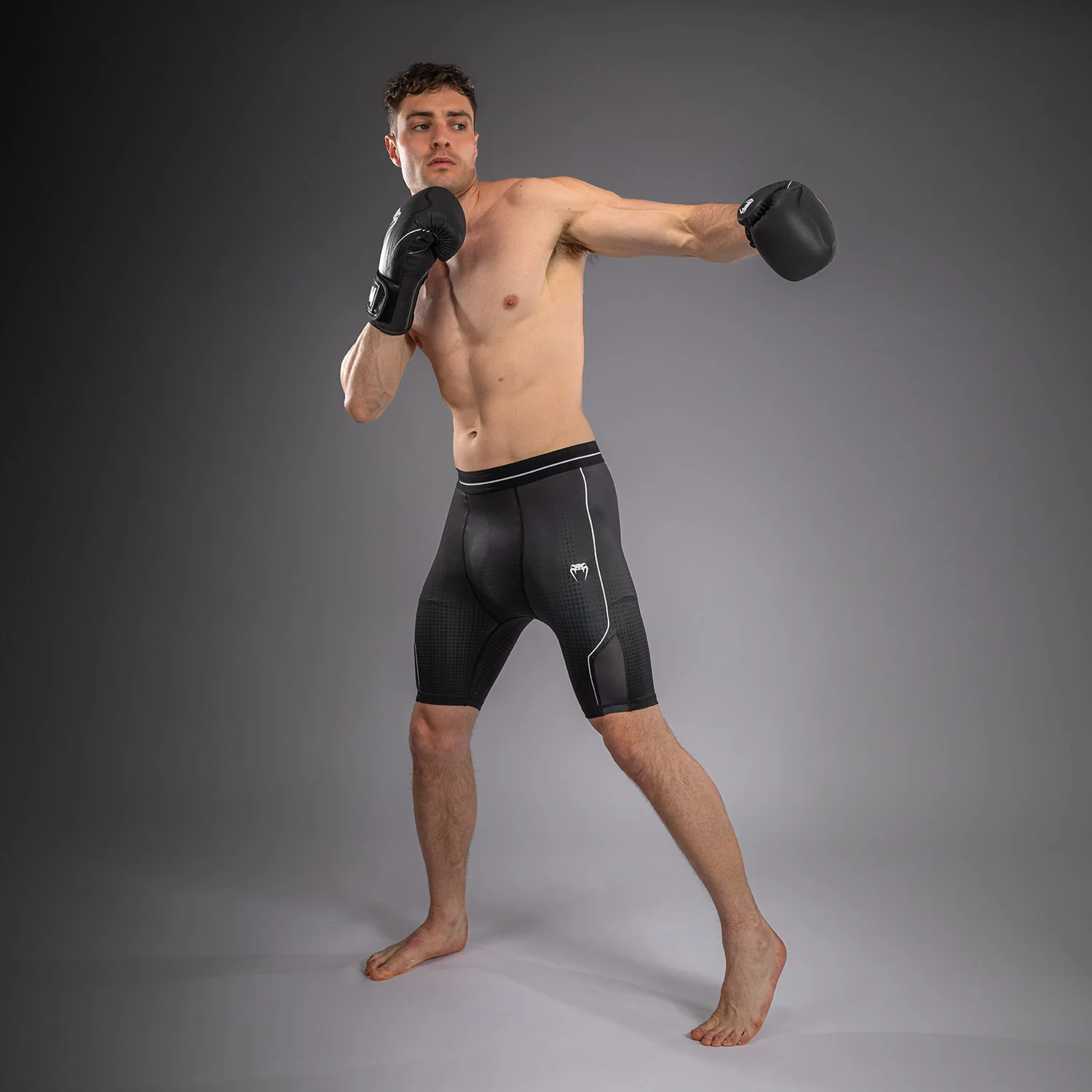 Venum Stealth Vale Tudo Shorts - Black/White - Image 3