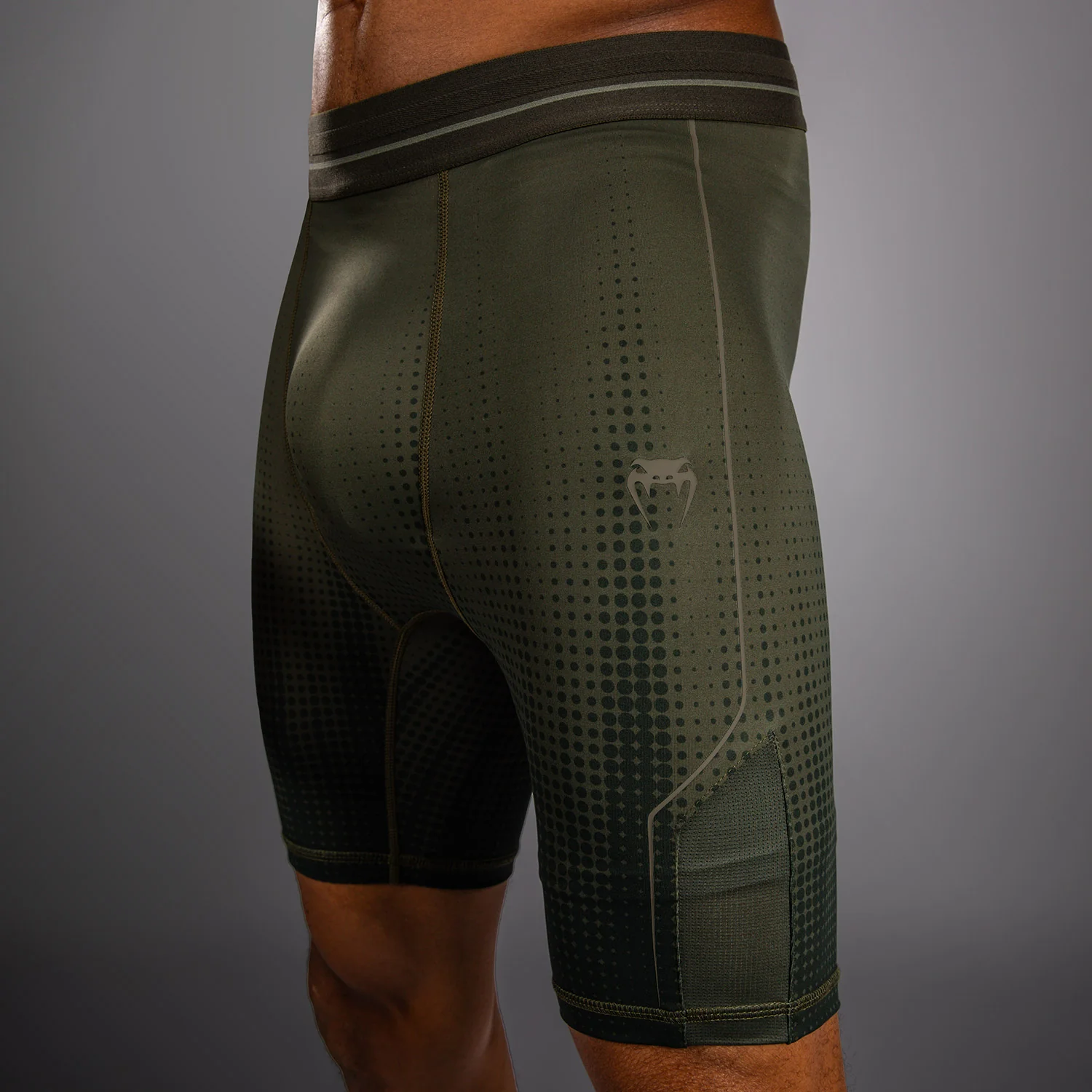 Venum Stealth Vale Tudo Shorts - Khaki/Dark Green - Image 6