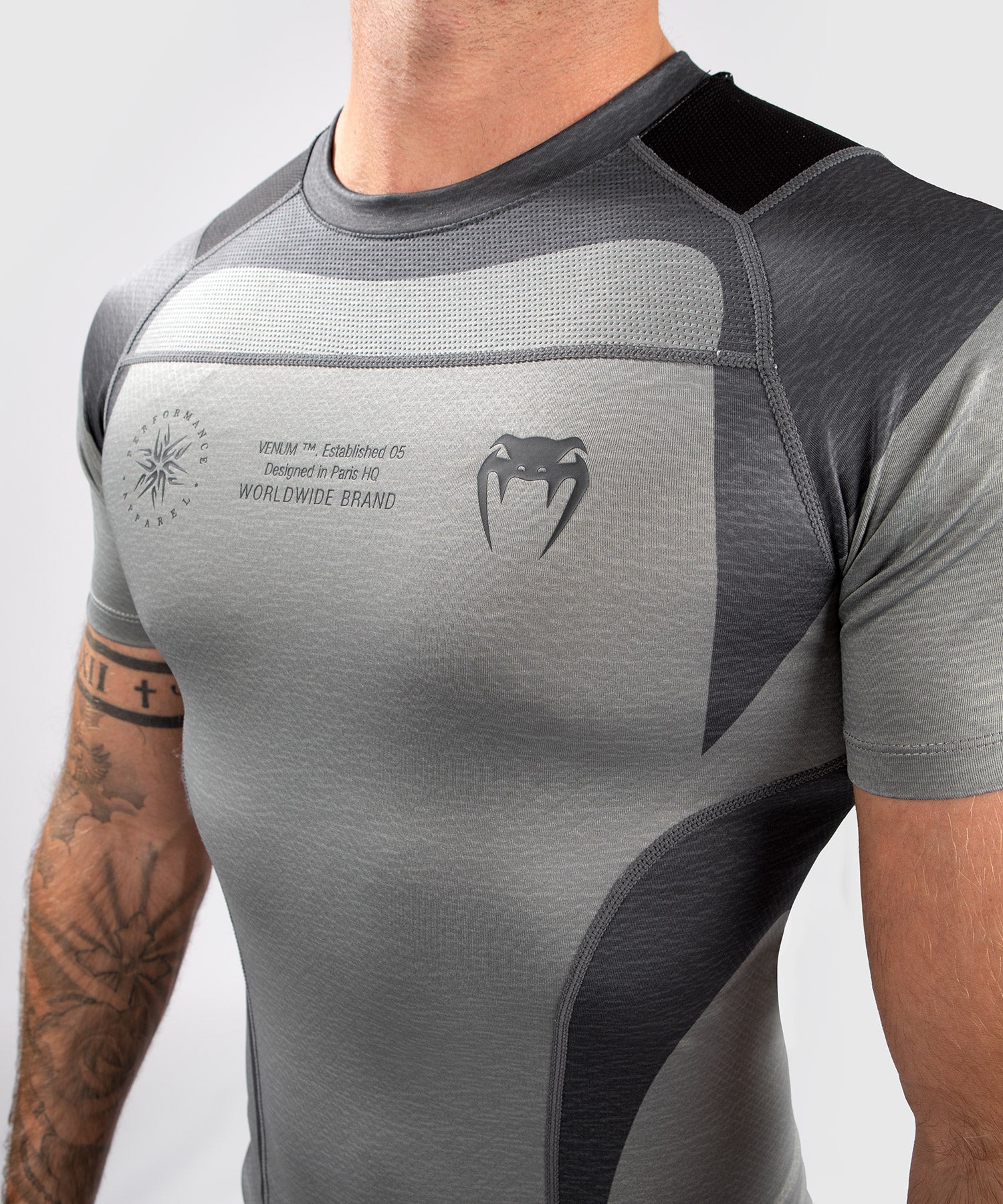 Venum Stone Rashguard - Short Sleeves - Mineral Green - Image 5