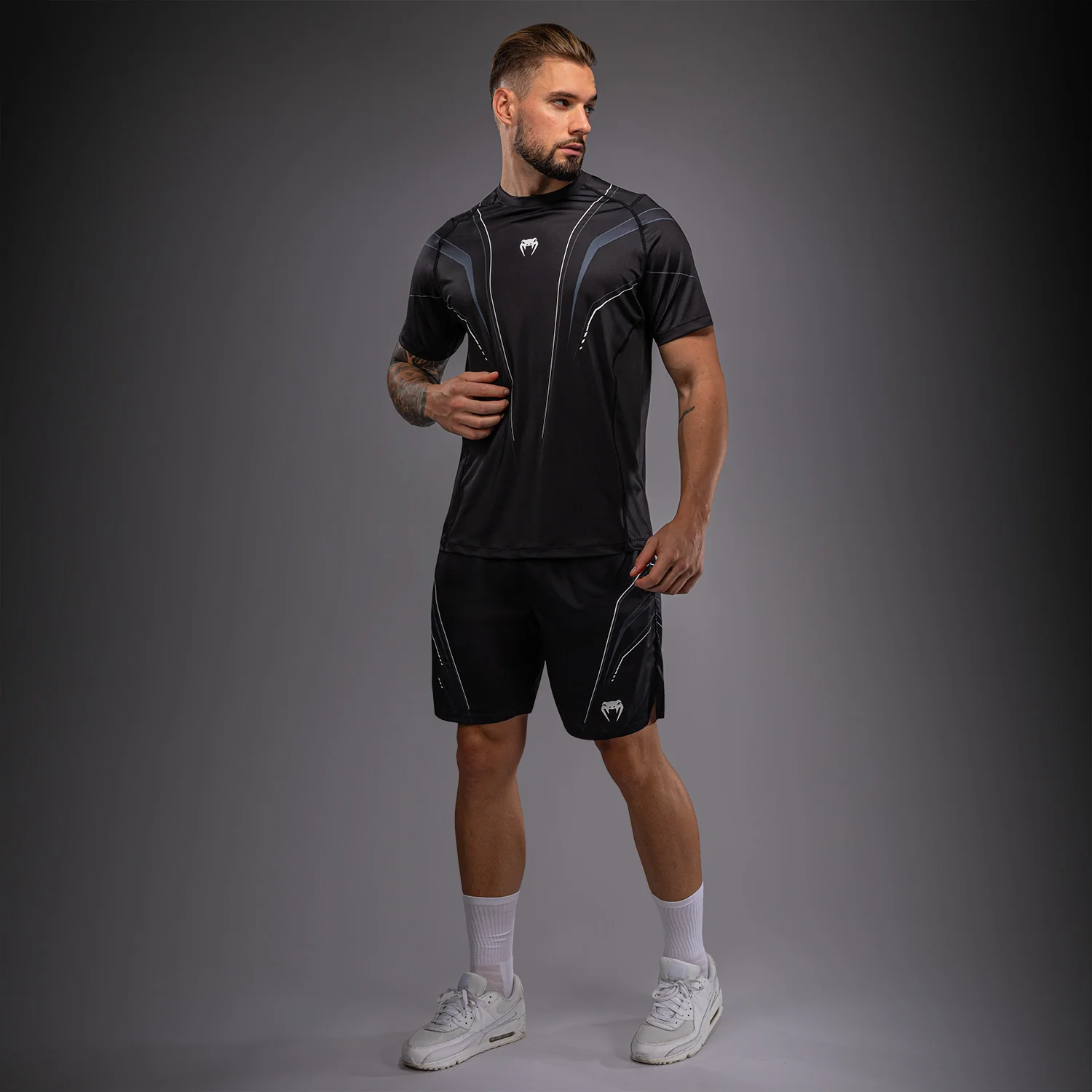 Venum Streamline Dry-Tech T-Shirt - Black/White - Image 4