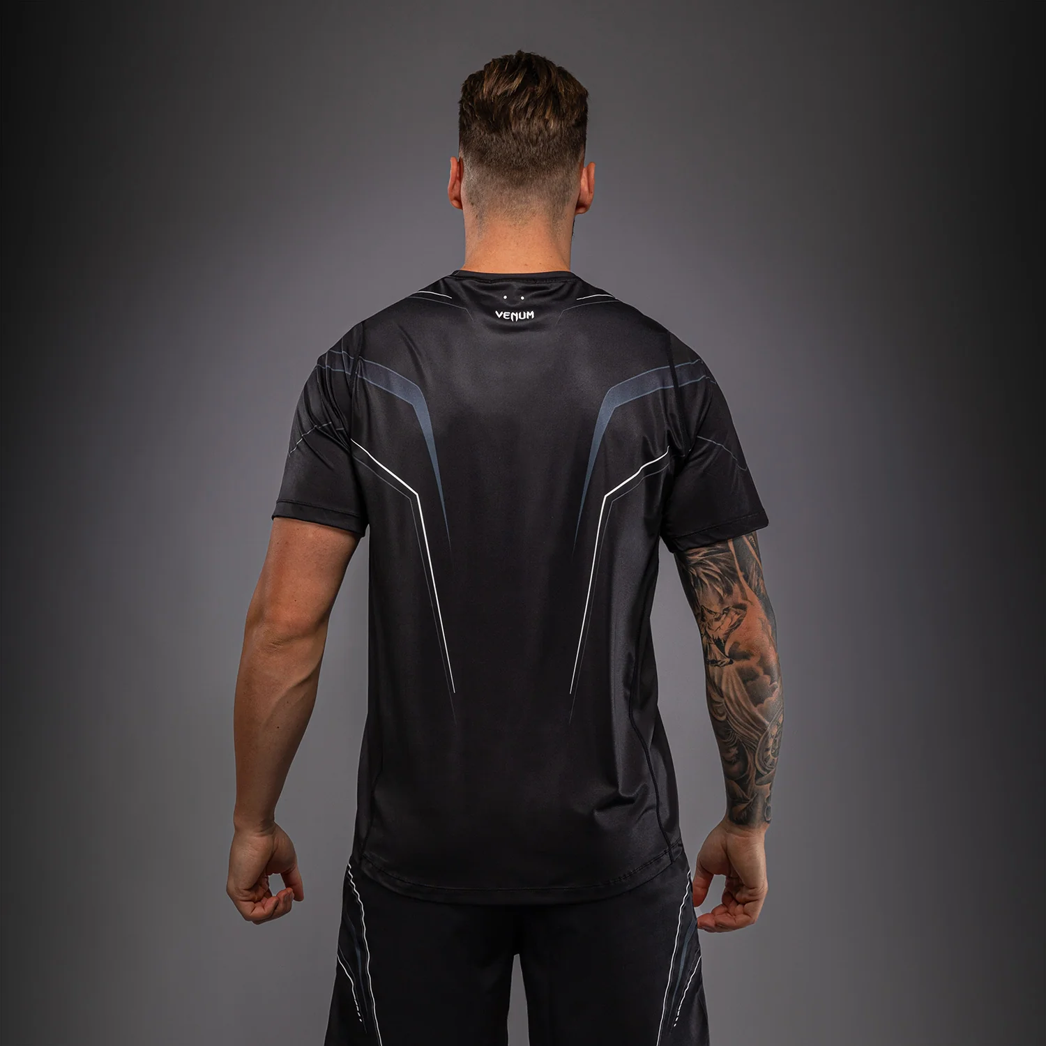 Venum Streamline Dry-Tech T-Shirt - Black/White - Image 6
